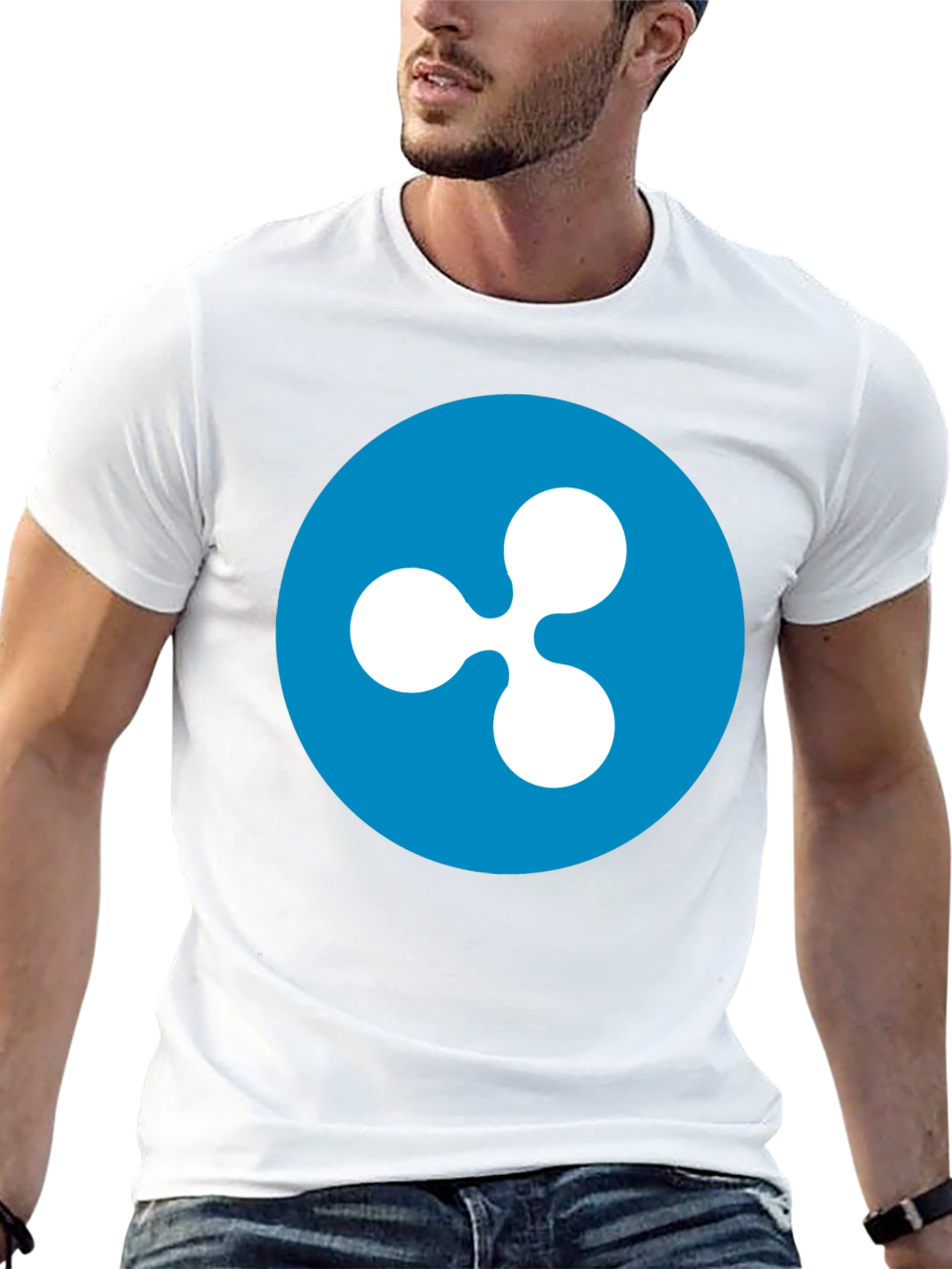 Ripple Crypto Logo T-Shirt - Black
