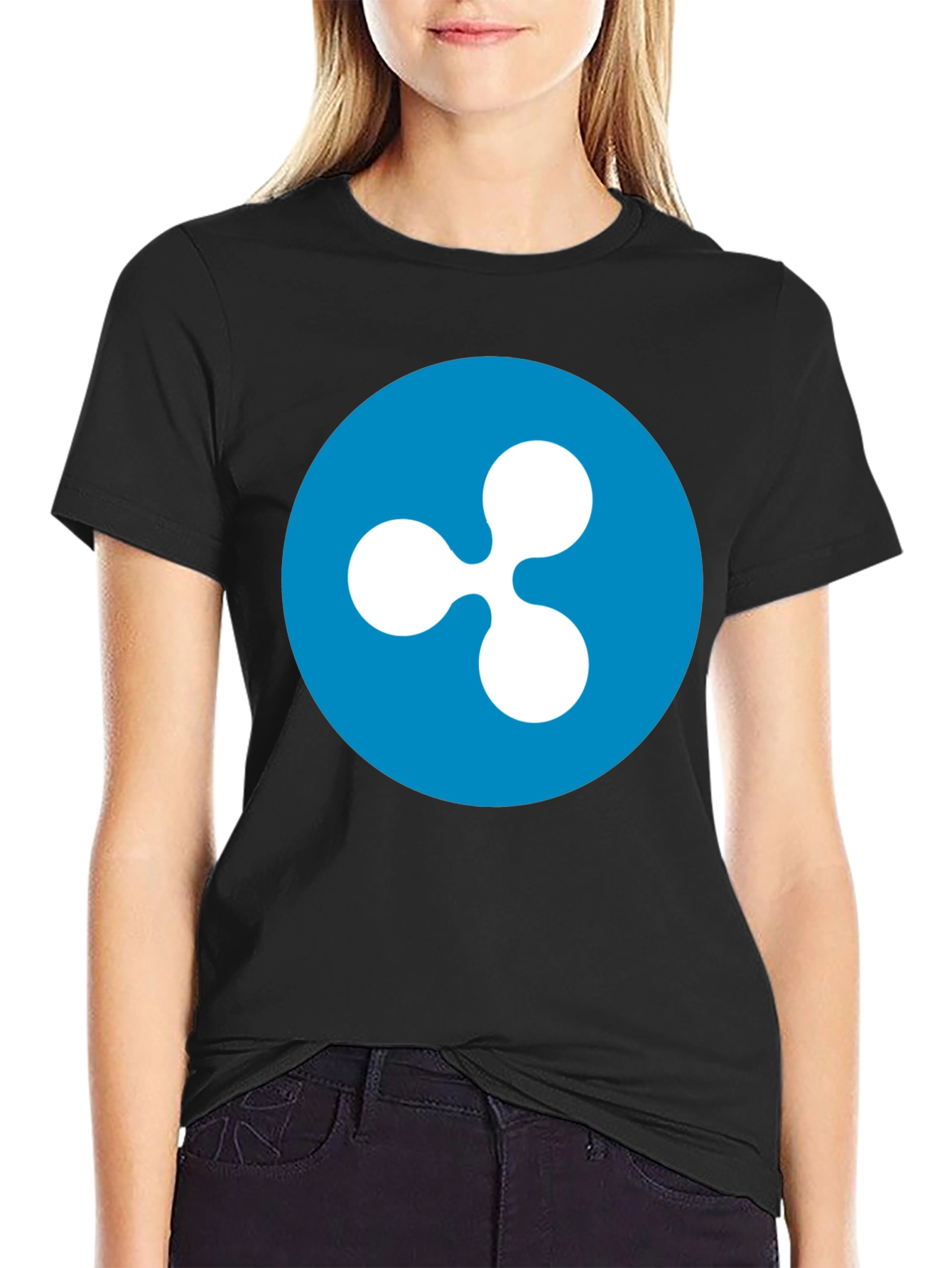 Ripple Crypto Logo T-Shirt - Black