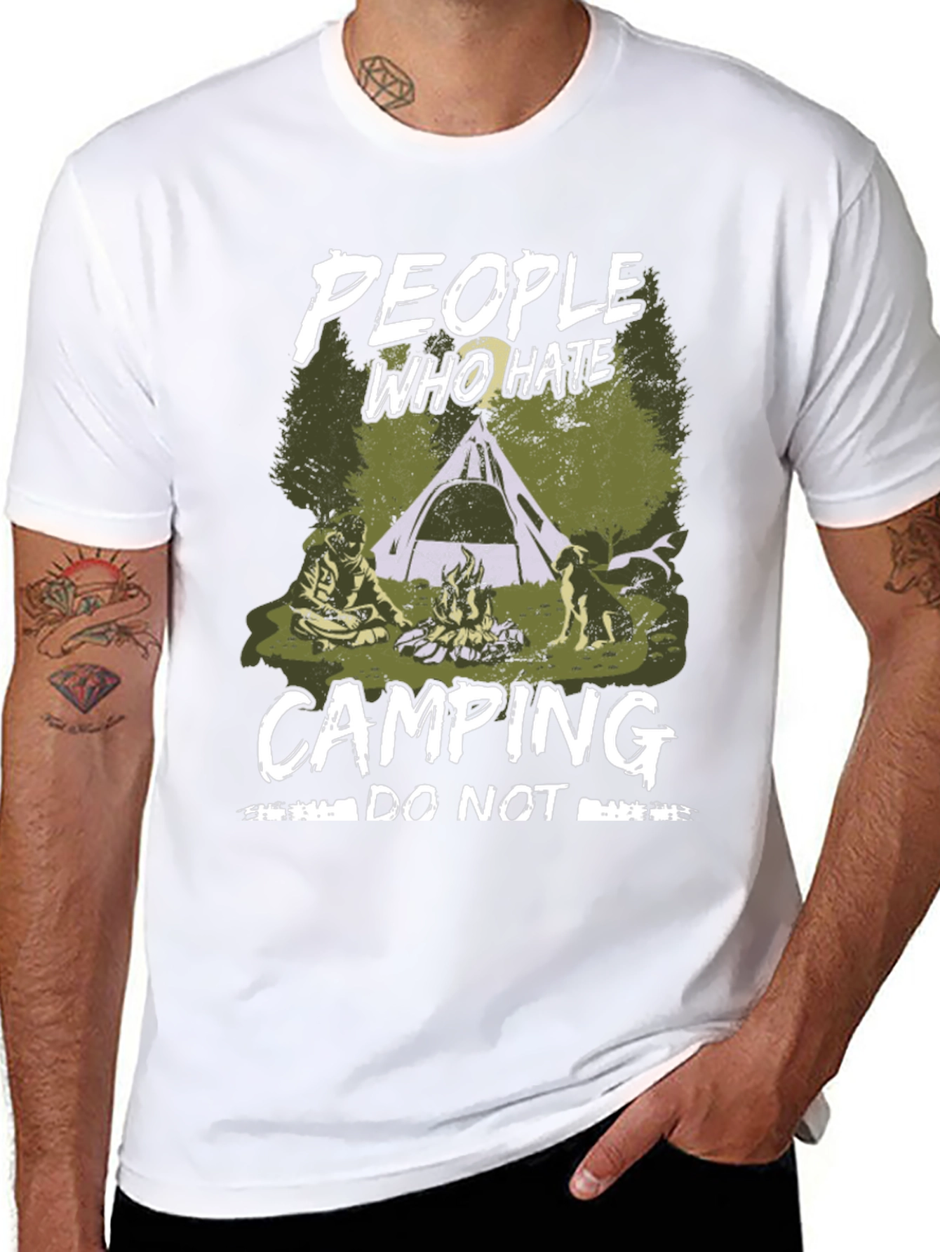 People Who Hate Camping Graphic T-Shirt