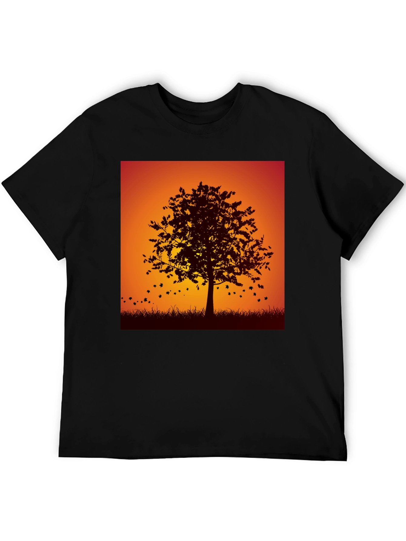 Autumn Tree Graphic Black Tee