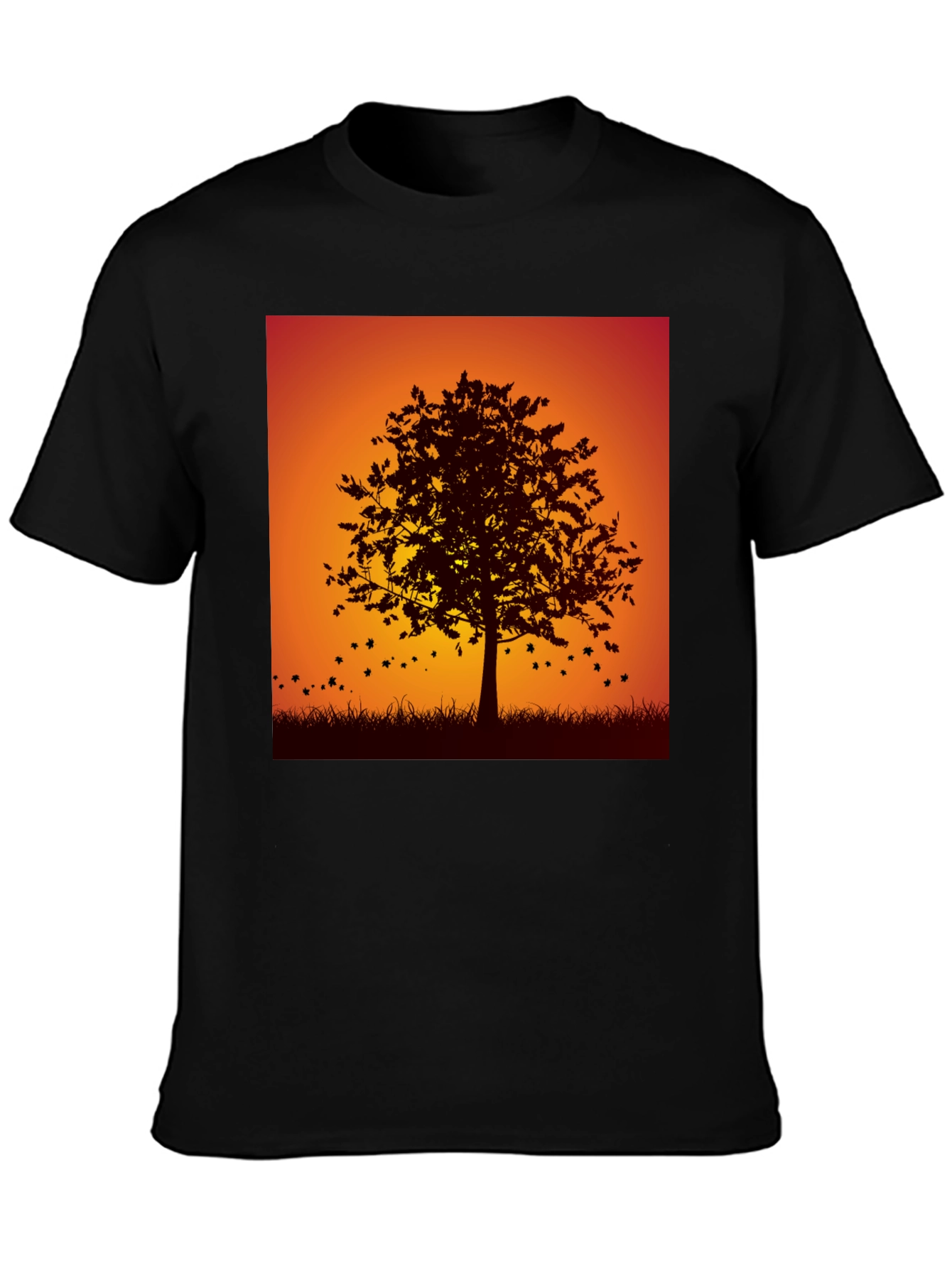 Autumn Tree Graphic Black Tee