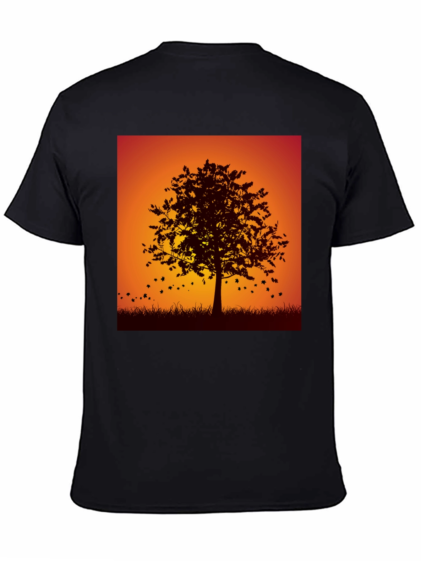 Autumn Tree Graphic Black Tee