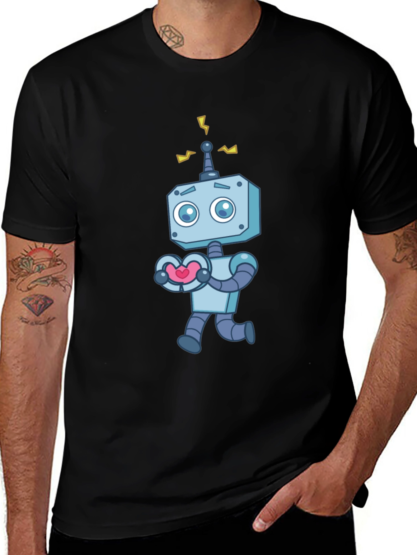 Robot Heart T-Shirt - Quirky Graphic Tee
