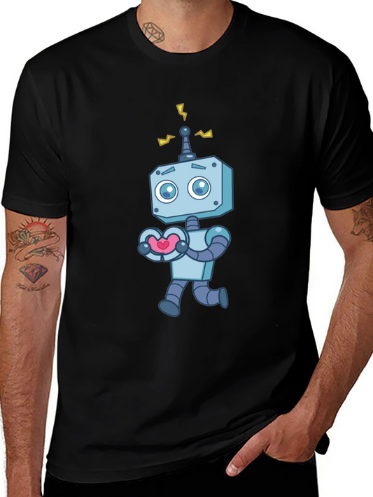 Robot Heart T-Shirt - Quirky Graphic Tee