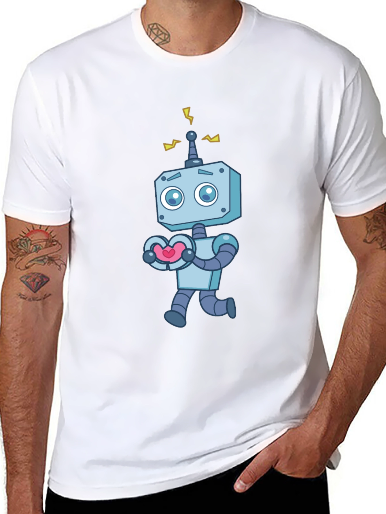 Robot Heart T-Shirt - Quirky Graphic Tee