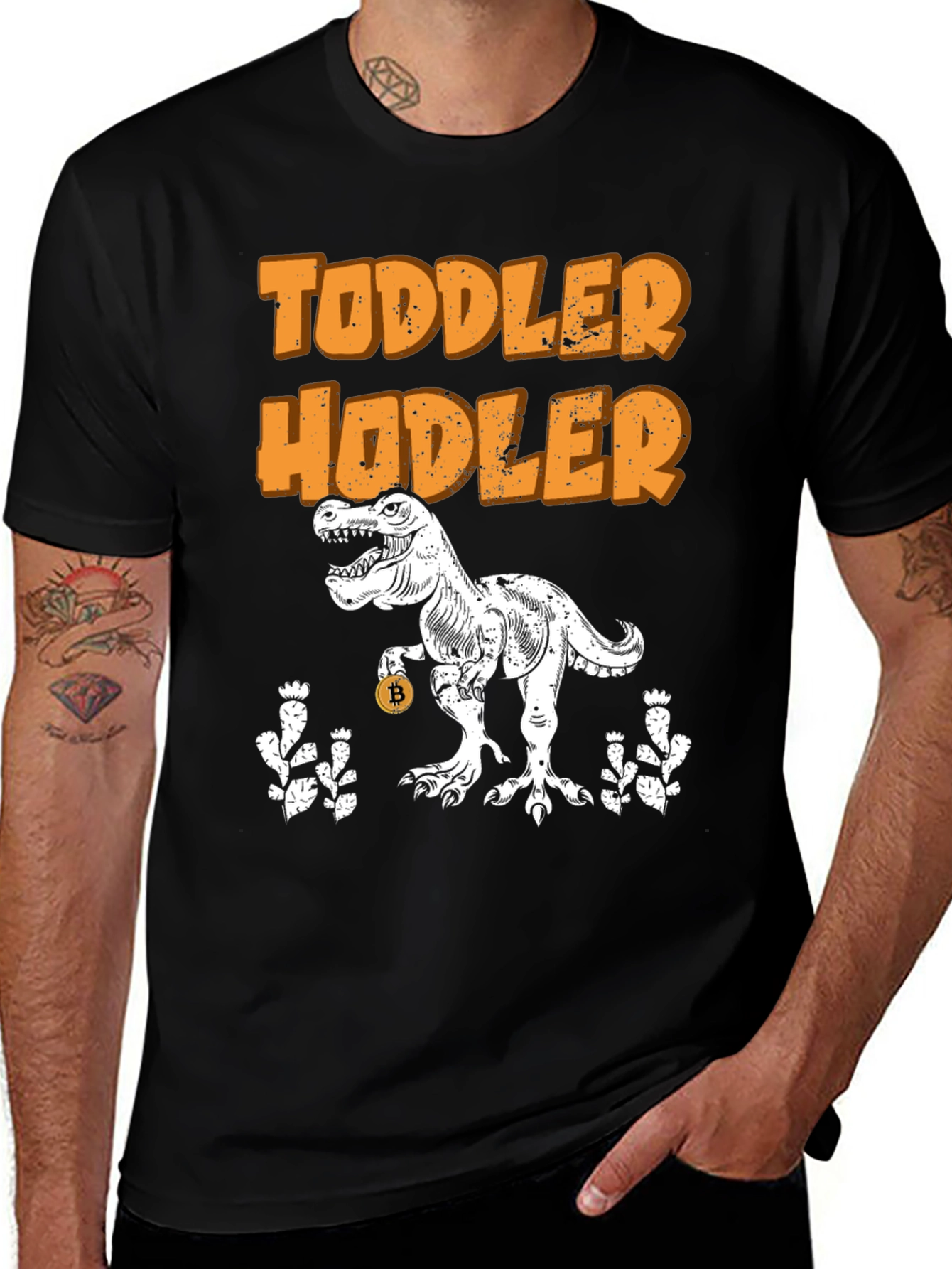 Toddler Hodler Bitcoin Dinosaur T-Shirt