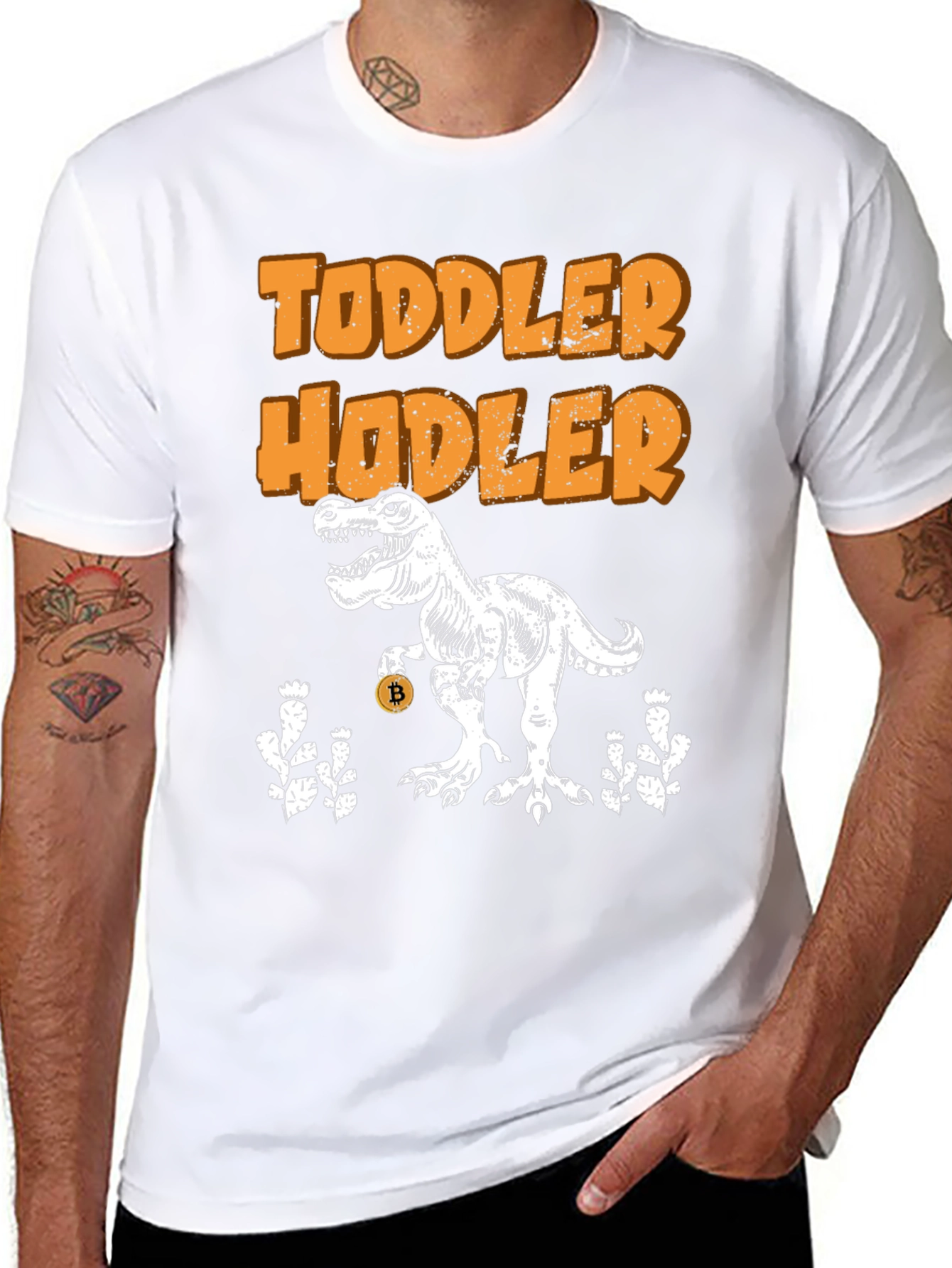 Toddler Hodler Bitcoin Dinosaur T-Shirt