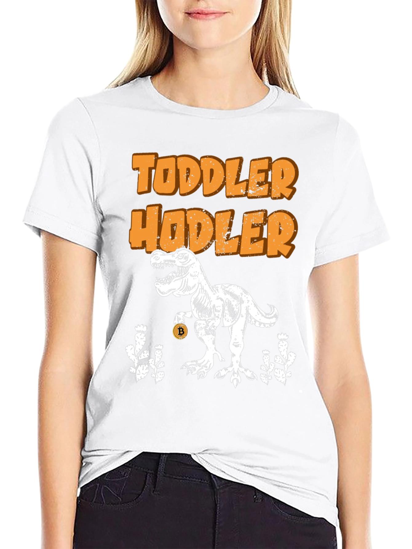 Toddler Hodler Bitcoin Dinosaur T-Shirt
