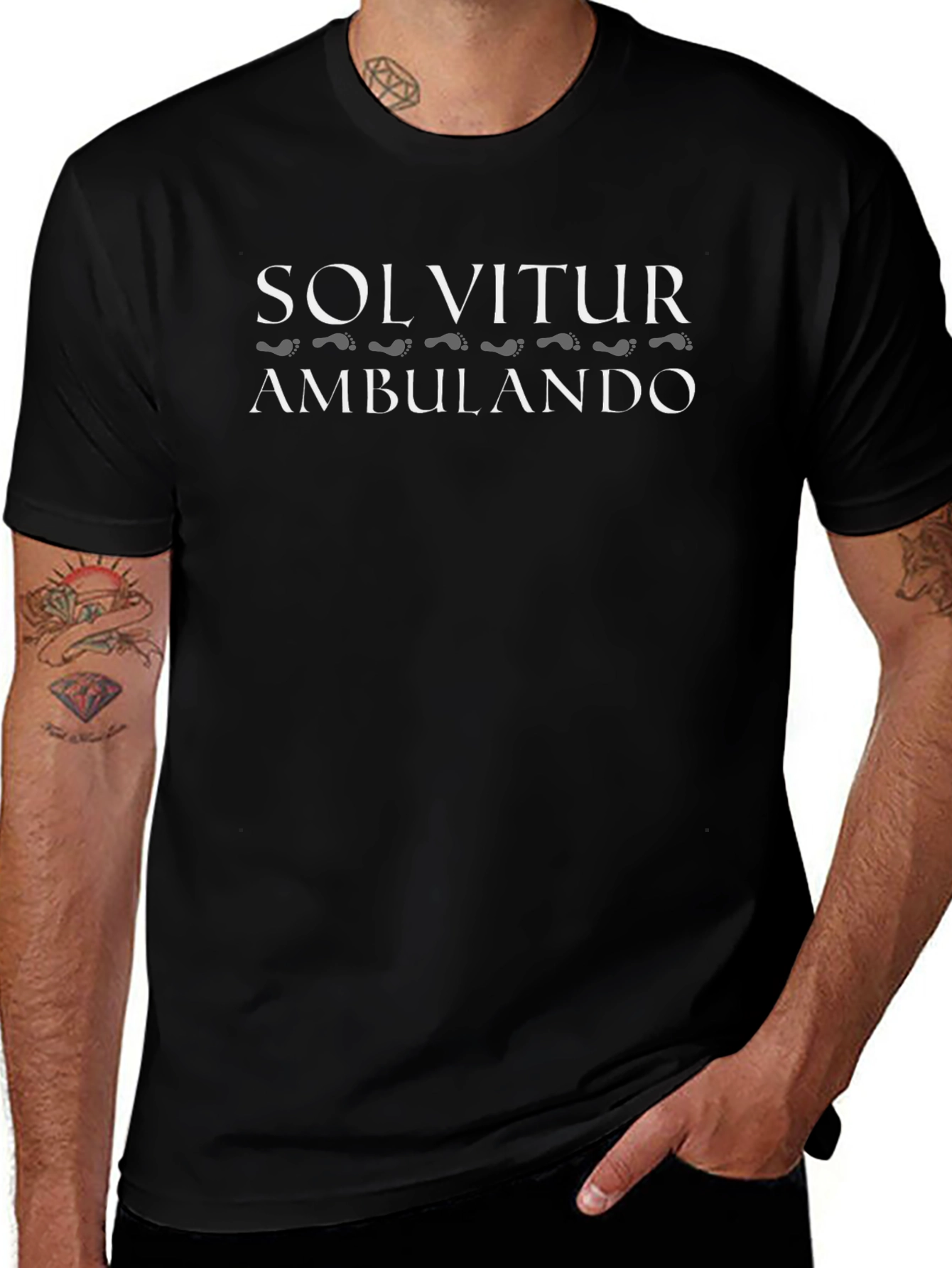 Solvitur Ambulando T-Shirt: Latin Phrase Tee