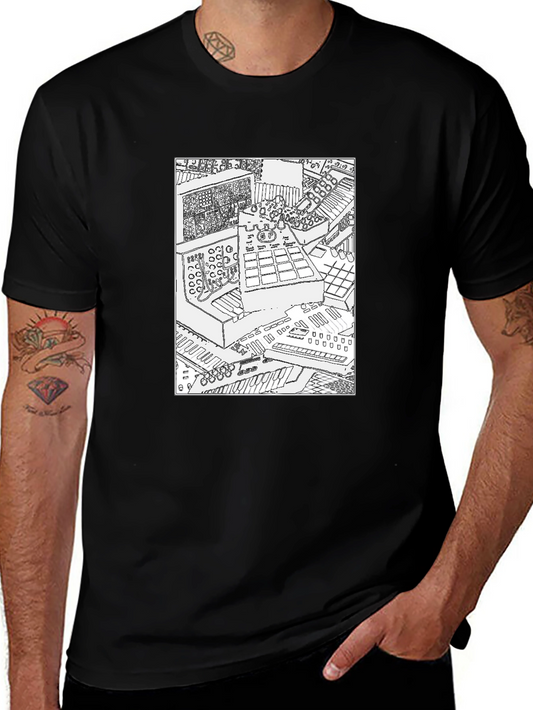 Synth Studio Graphic T-Shirt - Black Cotton Tee