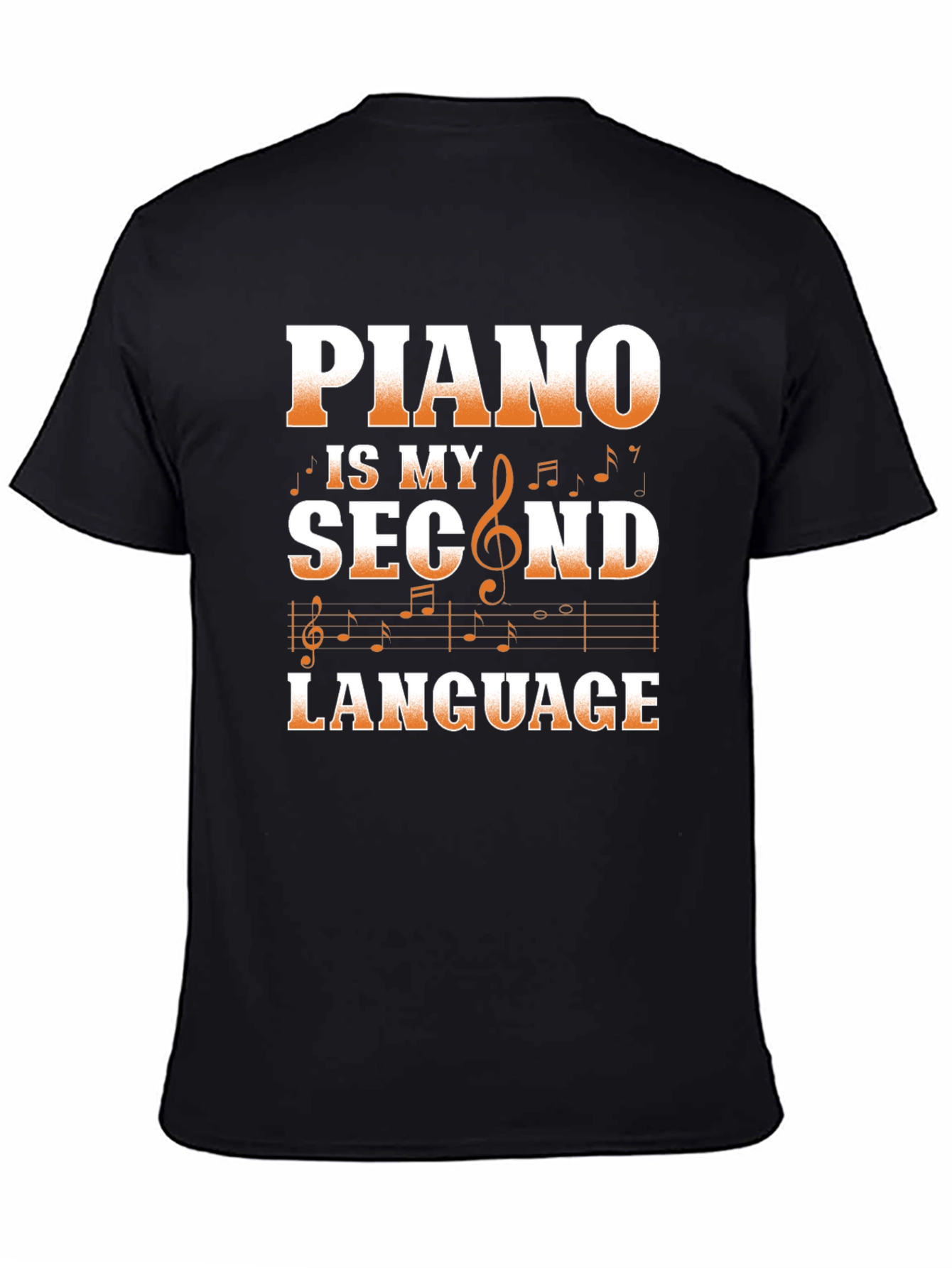 Piano is My Second Language Graphic Tee