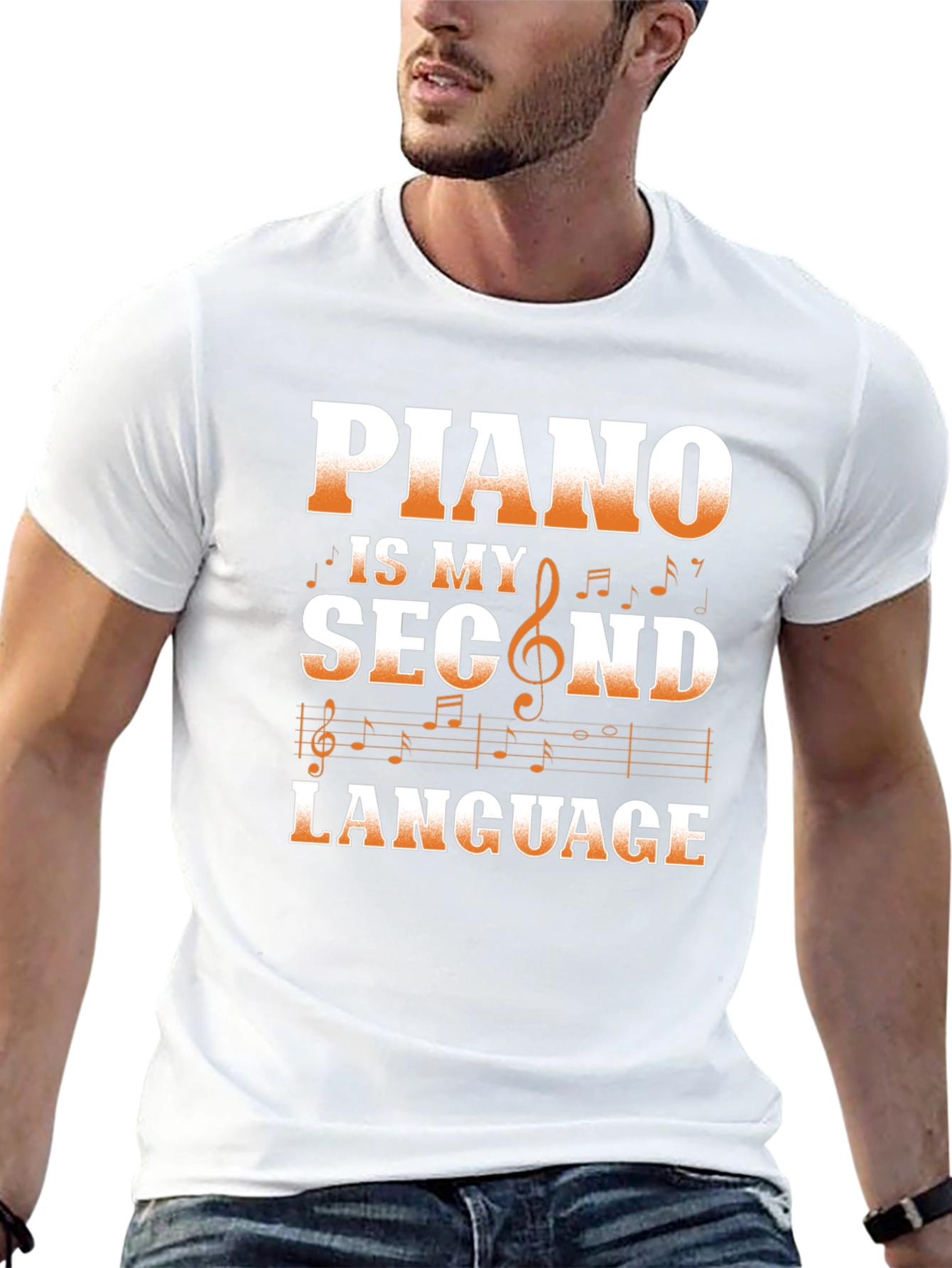 Piano is My Second Language Graphic Tee