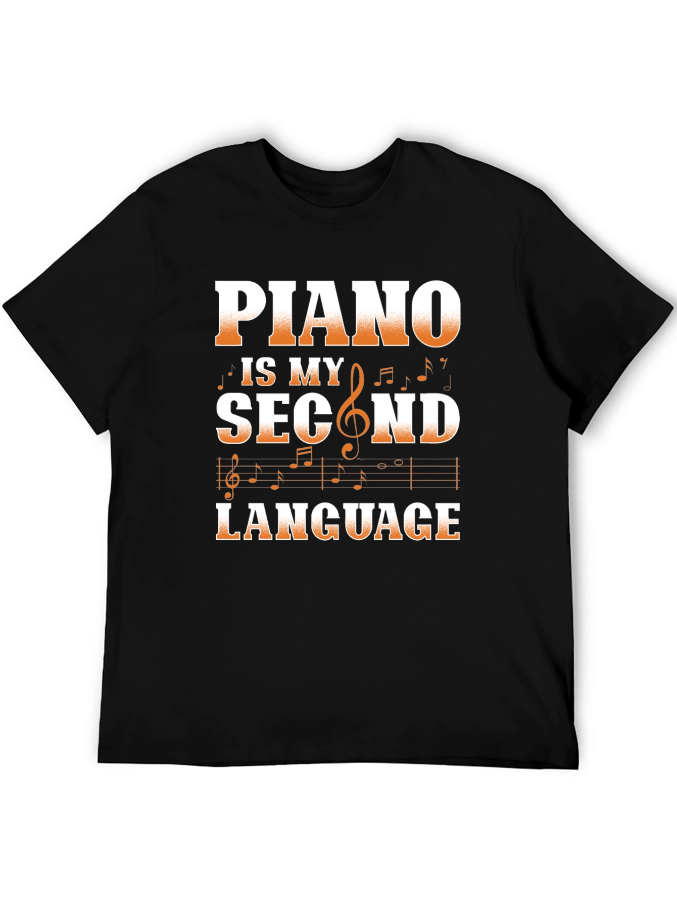 Piano is My Second Language Graphic Tee