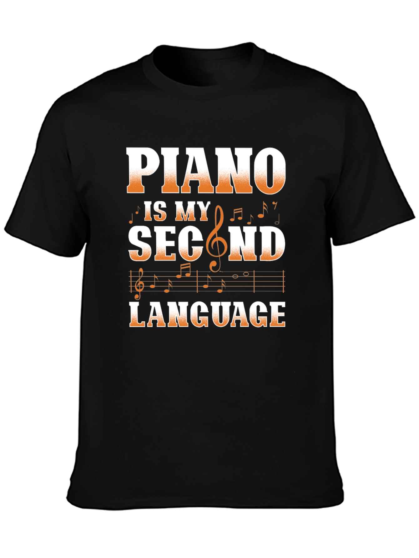 Piano is My Second Language Graphic Tee