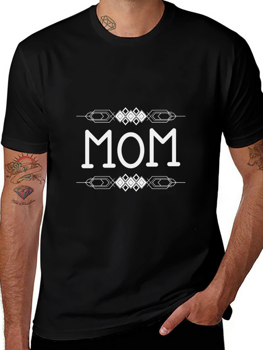 Stylish Mom Graphic Black T-Shirt