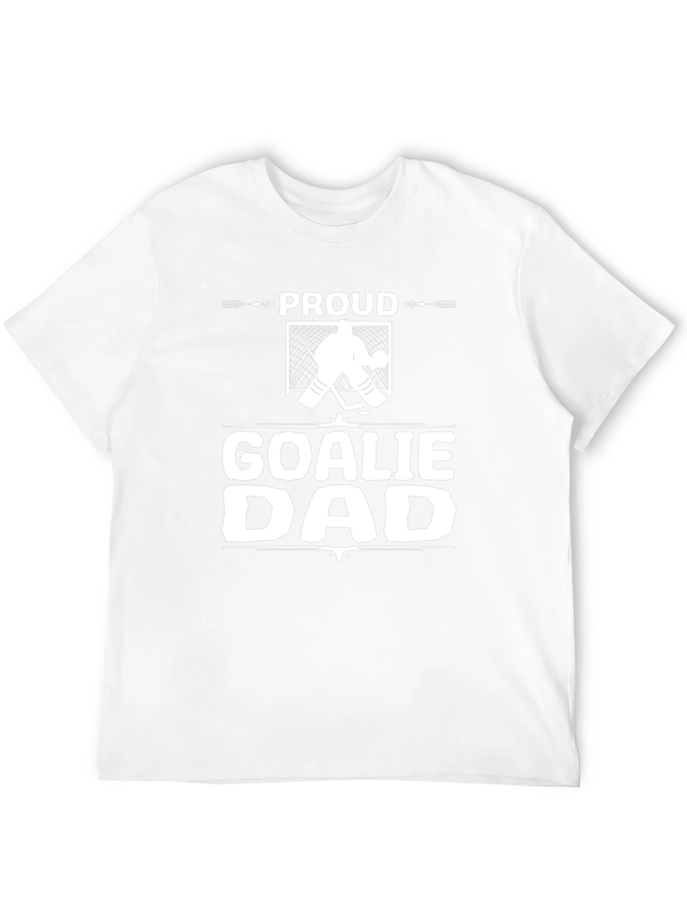 Proud Goalie Dad Graphic Tee - Hockey Lovers Gift