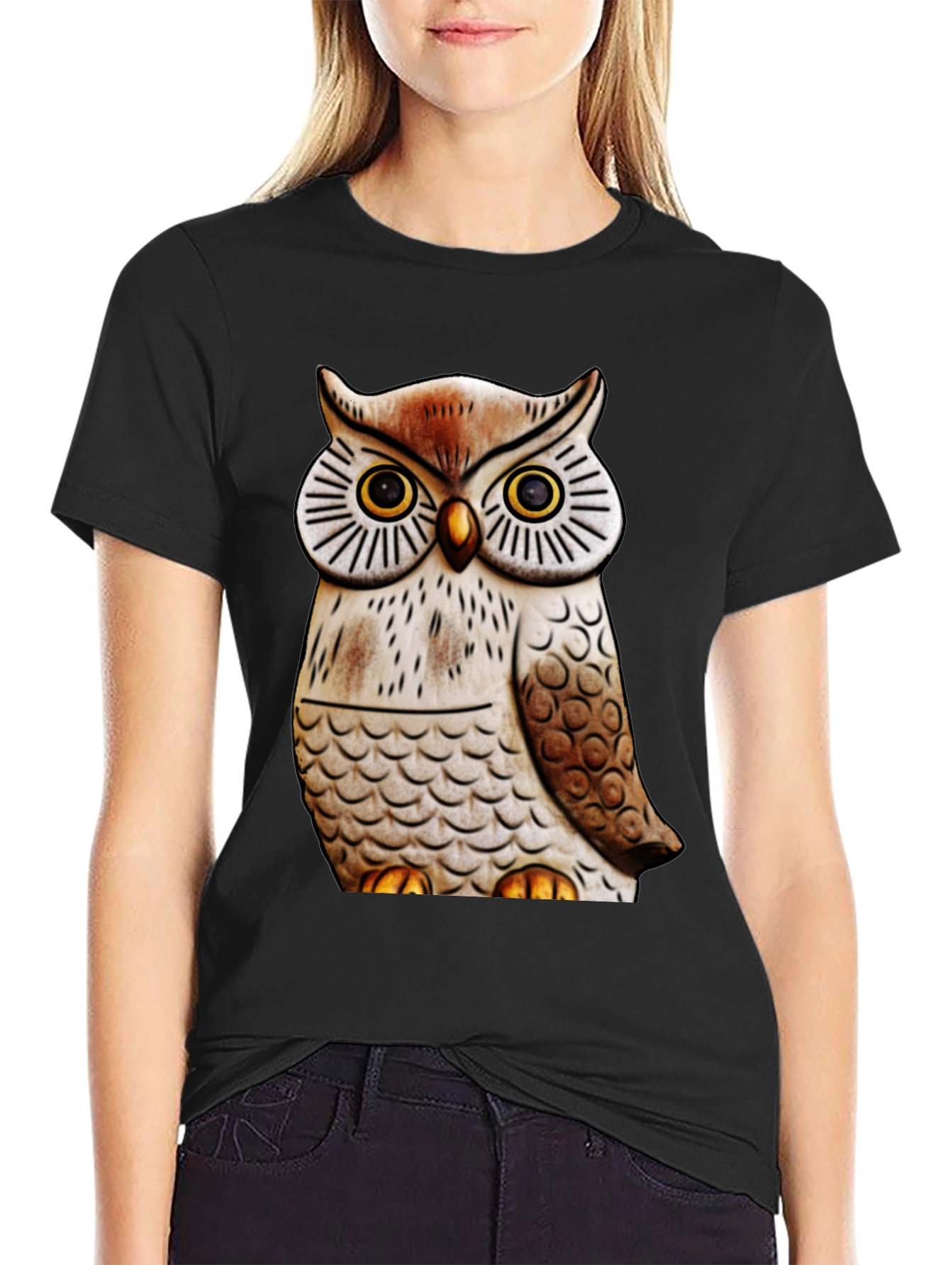 Owl Graphic Print Tee
