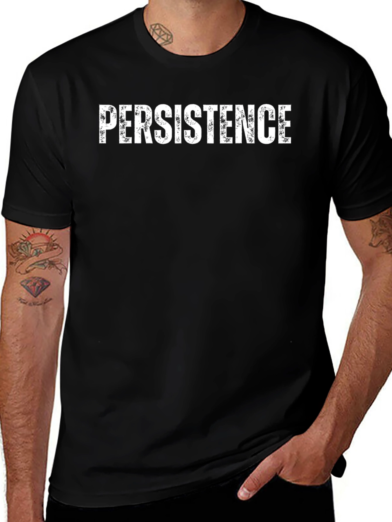 Persistence Black Graphic T-Shirt
