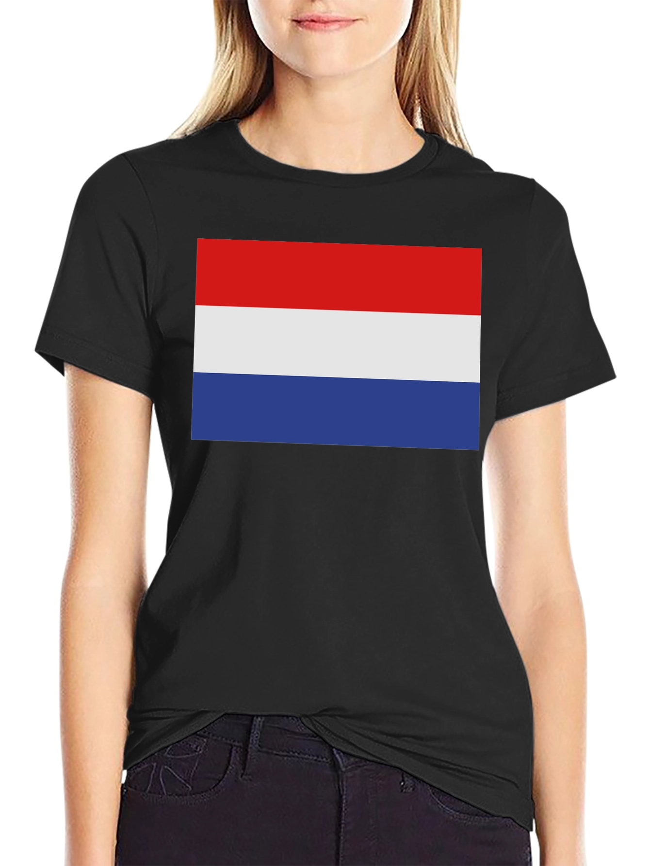 Netherlands Flag T-Shirt - Black