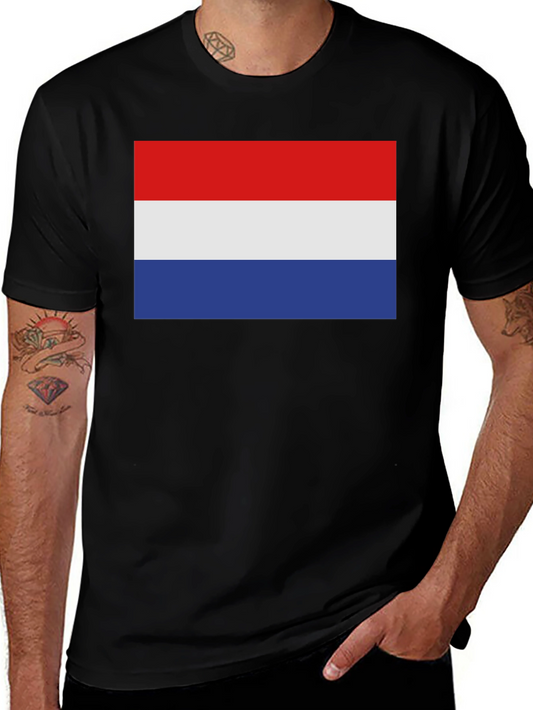 Netherlands Flag T-Shirt - Black