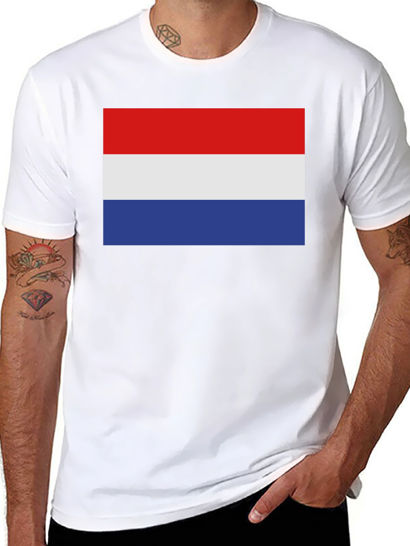 Netherlands Flag T-Shirt - Black