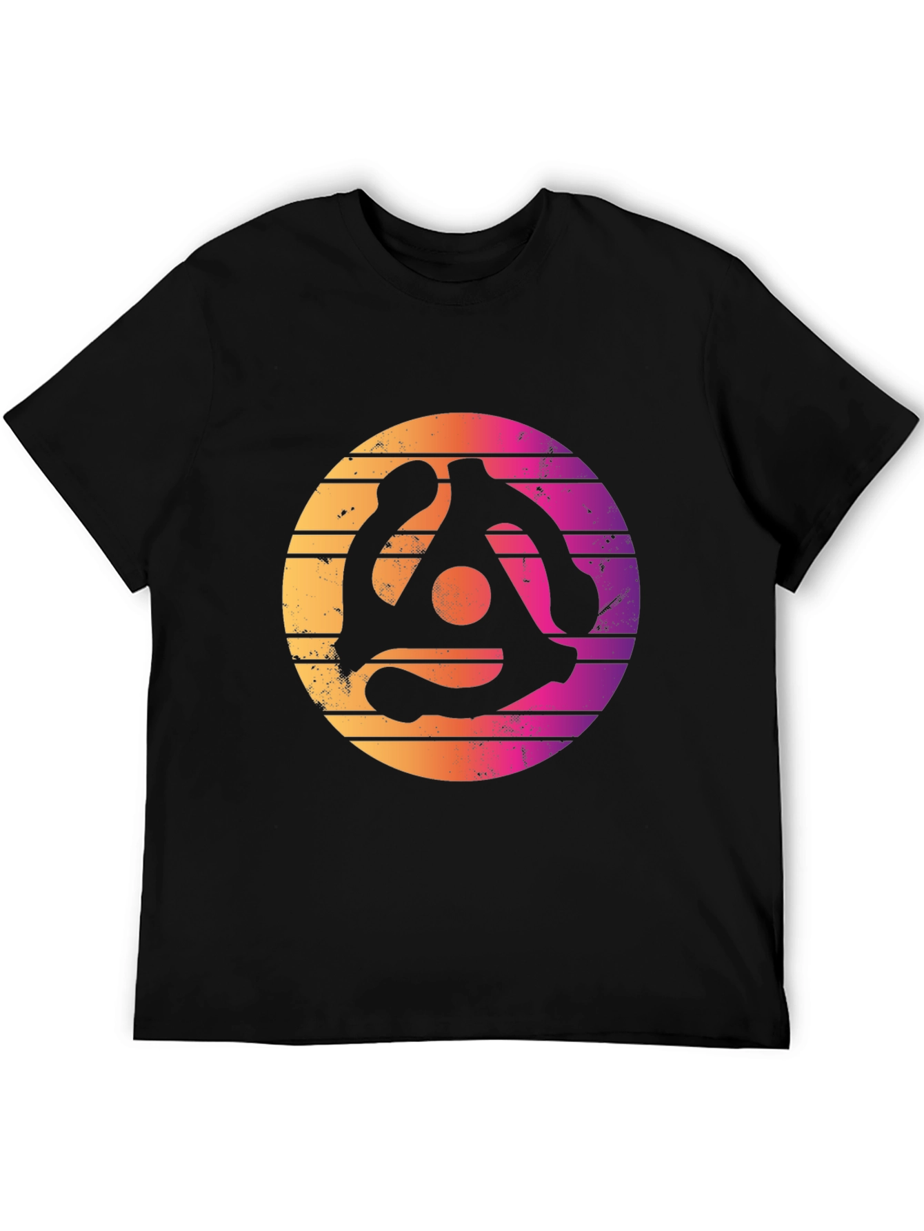 Retro Vinyl Record Adapter Graphic T-Shirt