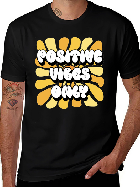 Positive Vibes Only Retro Graphic Tee
