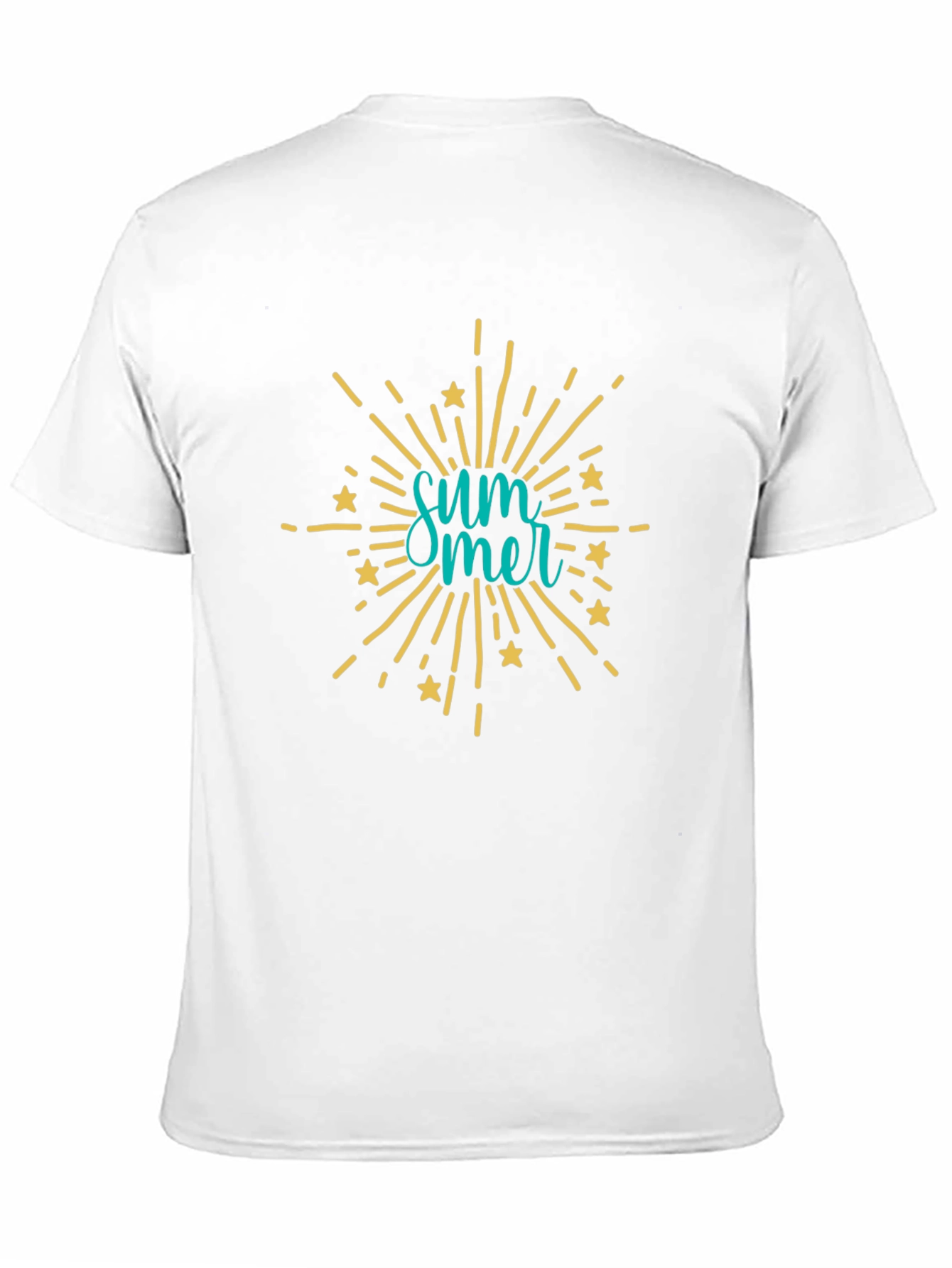 Summer Burst Graphic Tee - Black Cotton Blend