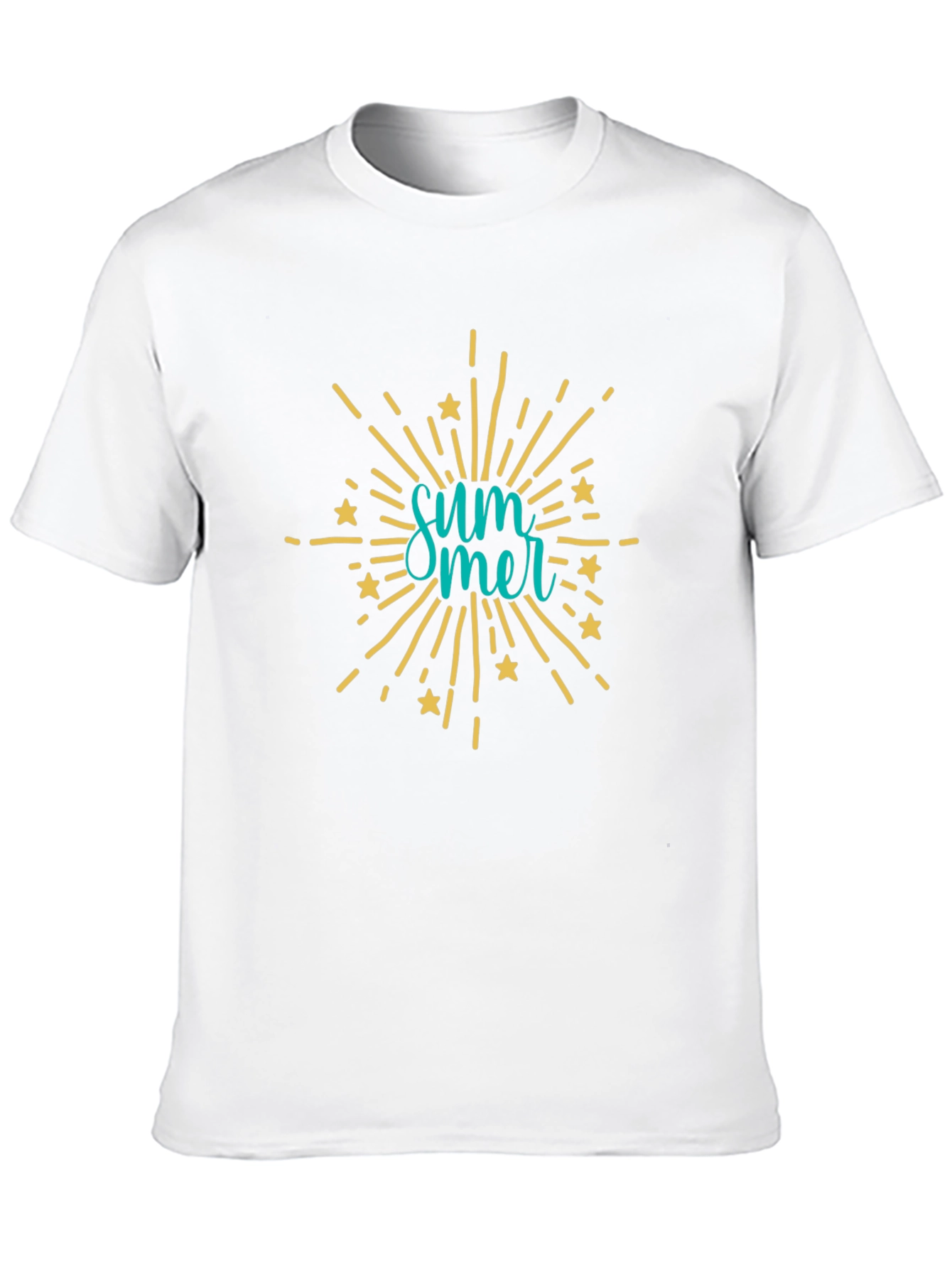 Summer Burst Graphic Tee - Black Cotton Blend