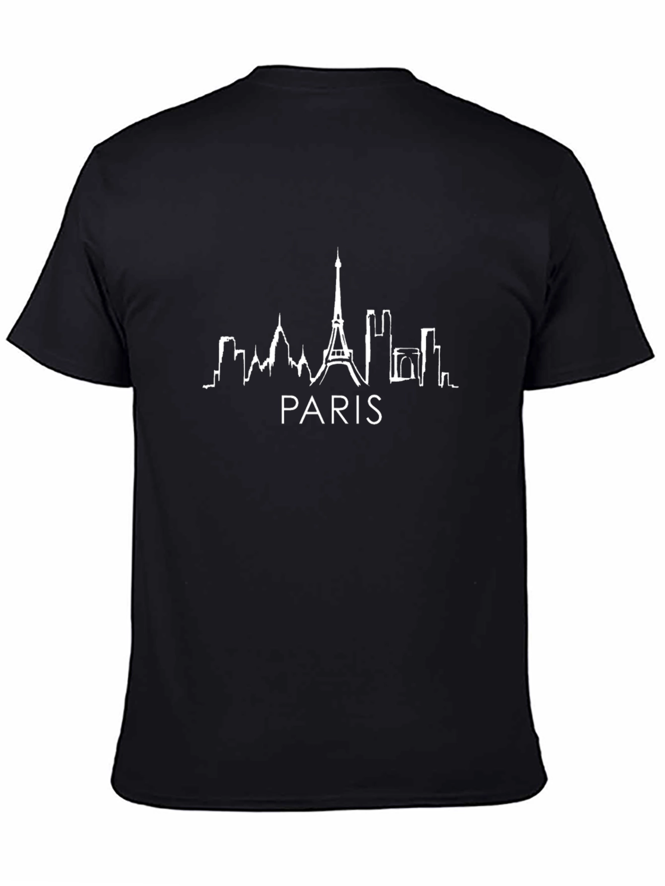Paris Skyline Graphic T-Shirt - Black