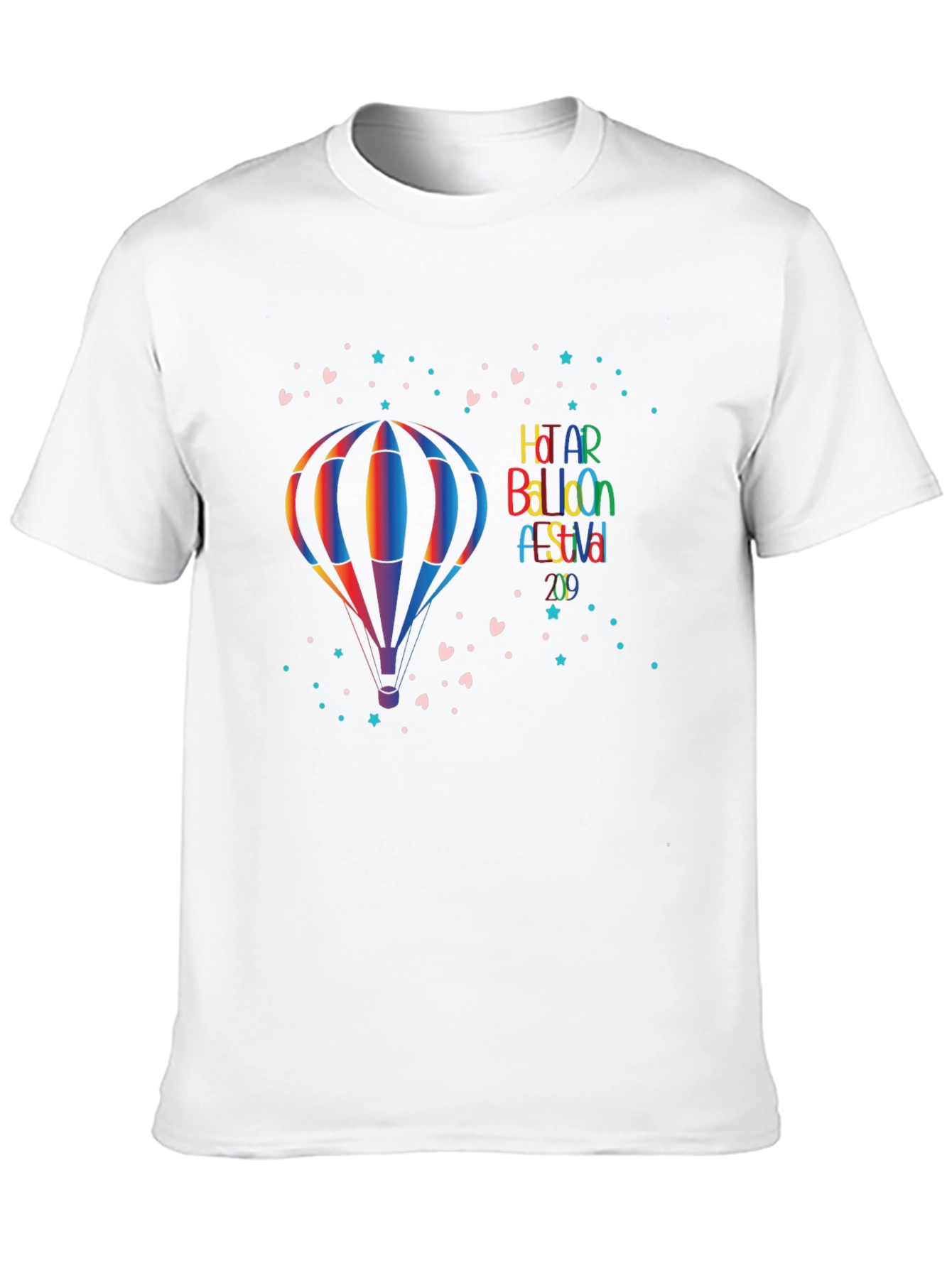 Rainbow Hot Air Balloon Festival Graphic Tee