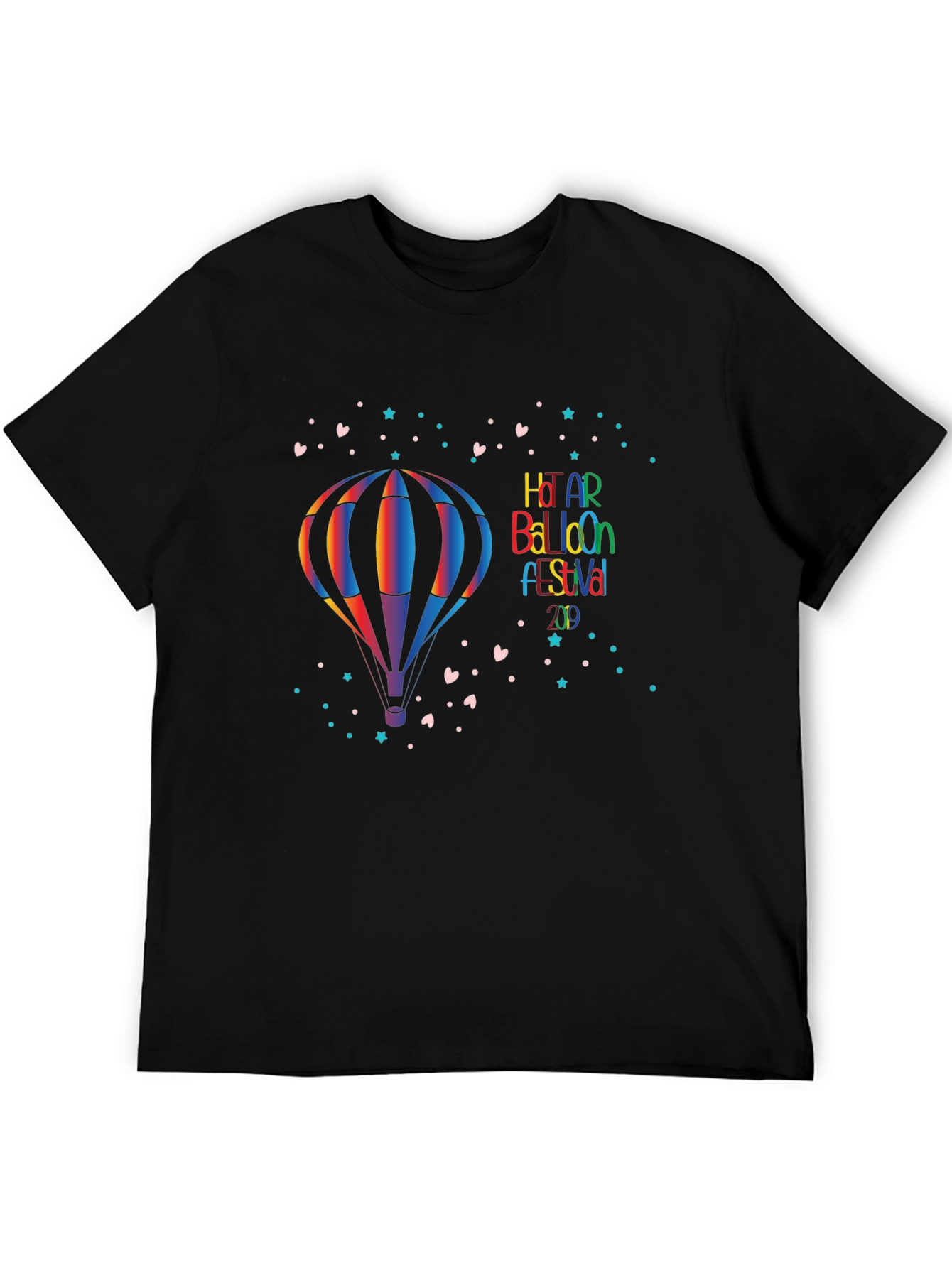 Rainbow Hot Air Balloon Festival Graphic Tee