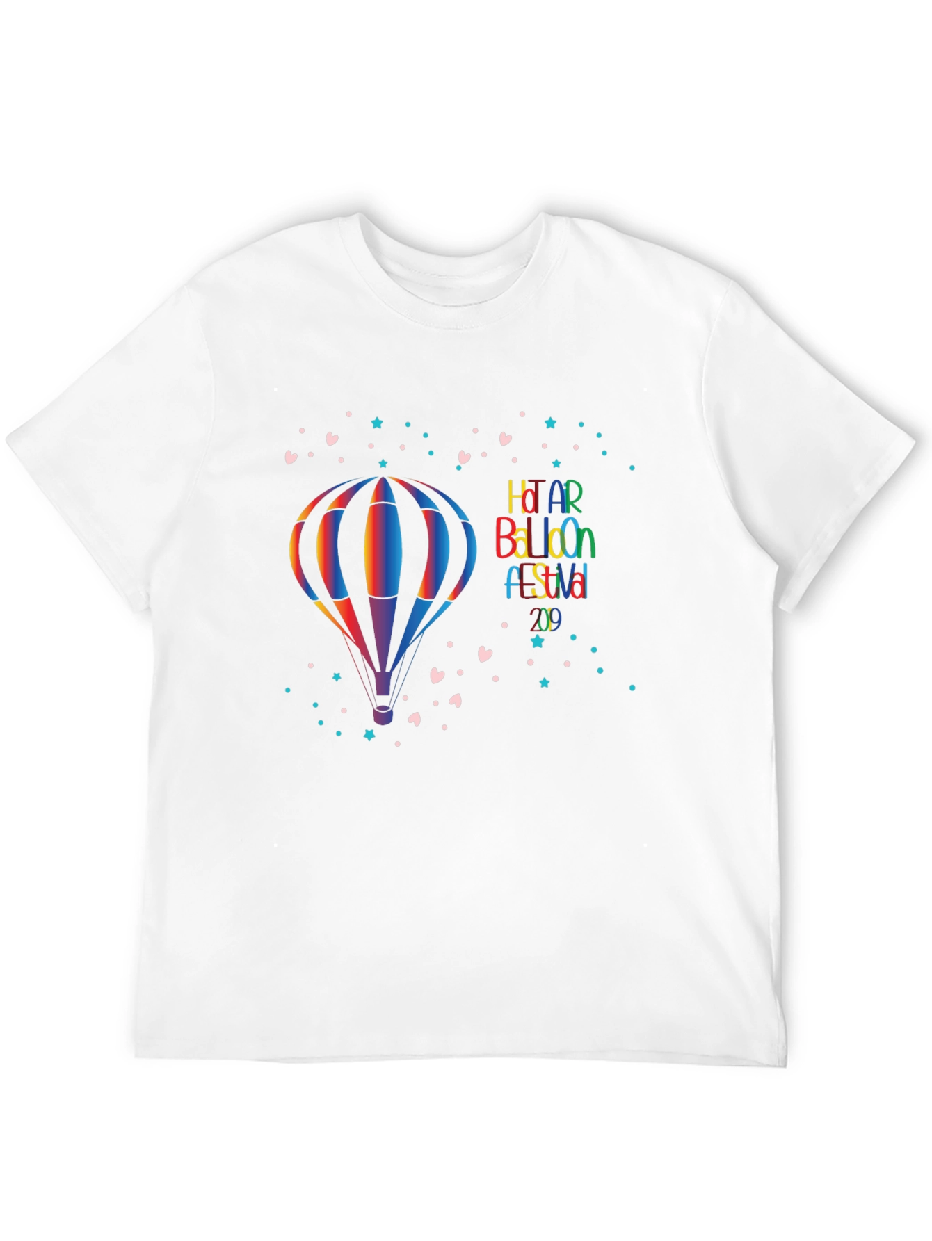 Rainbow Hot Air Balloon Festival Graphic Tee