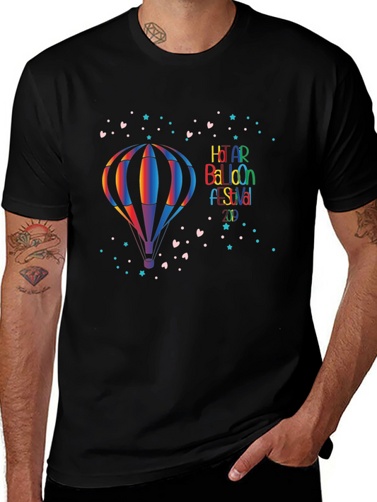 Rainbow Hot Air Balloon Festival Graphic Tee