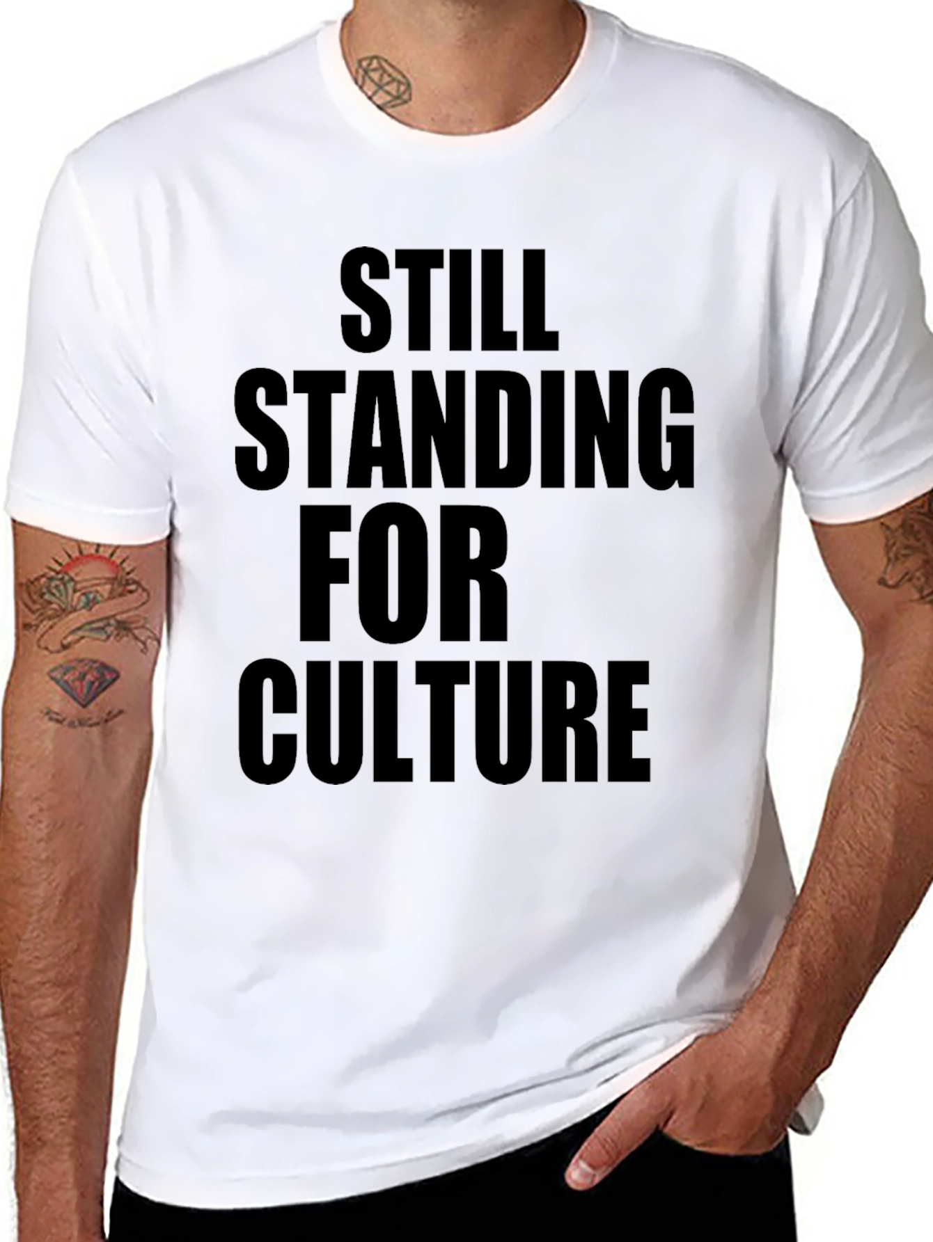 Still Standing for Culture Graphic Tee - Black