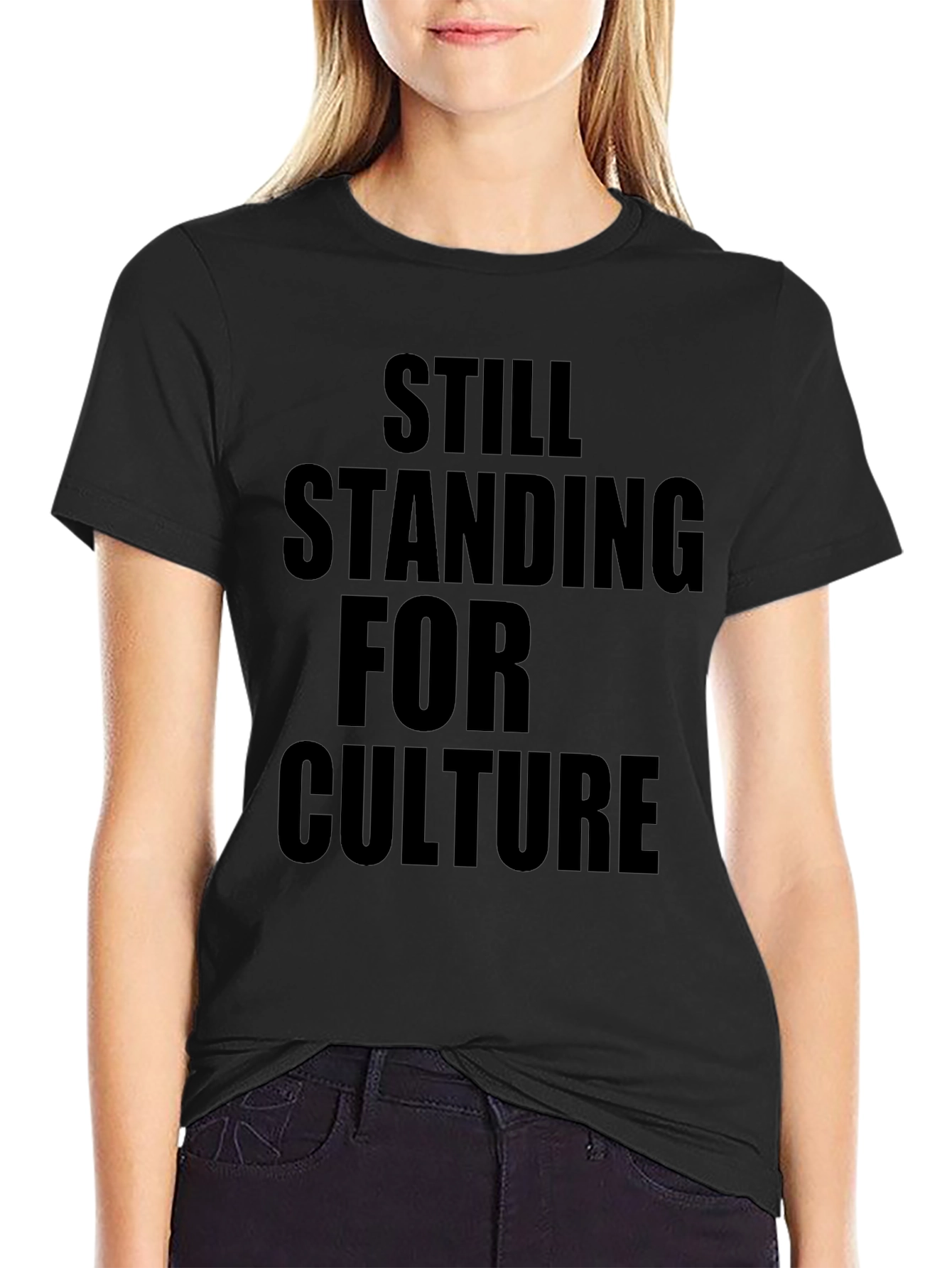 Still Standing for Culture Graphic Tee - Black