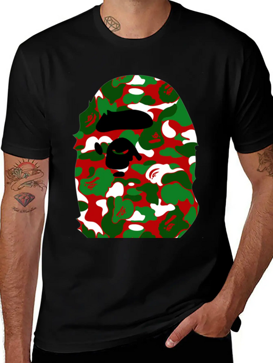 A Bathing Ape Camo Big Ape Head 2016 Basic Graphic T-Shirt – Daily Comfort In Soft Cotton