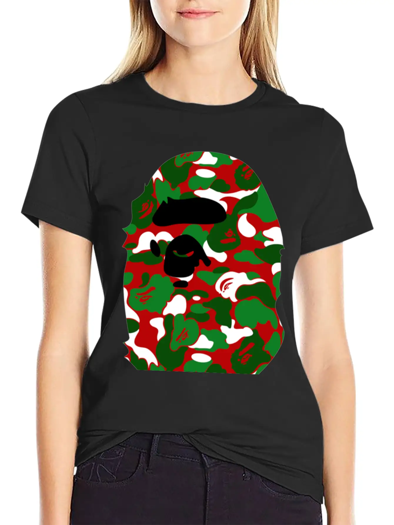 A Bathing Ape Camo Big Ape Head 2016 Basic Graphic T-Shirt – Daily Comfort In Soft Cotton