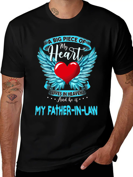 A Big Piece Of My Heart Lives In Heaven My Father Stylish Everyday T-Shirt – Unisex Basic Cotton Tee