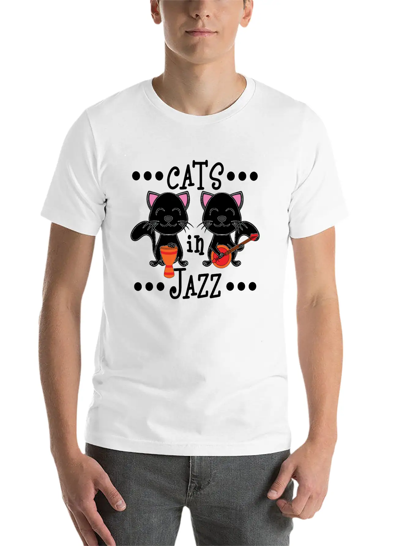 A Cute Cat Tee For Animal And Music Lovers Saying Soft Cotton Short Sleeve Tee – Unisex Wardrobe Staple
