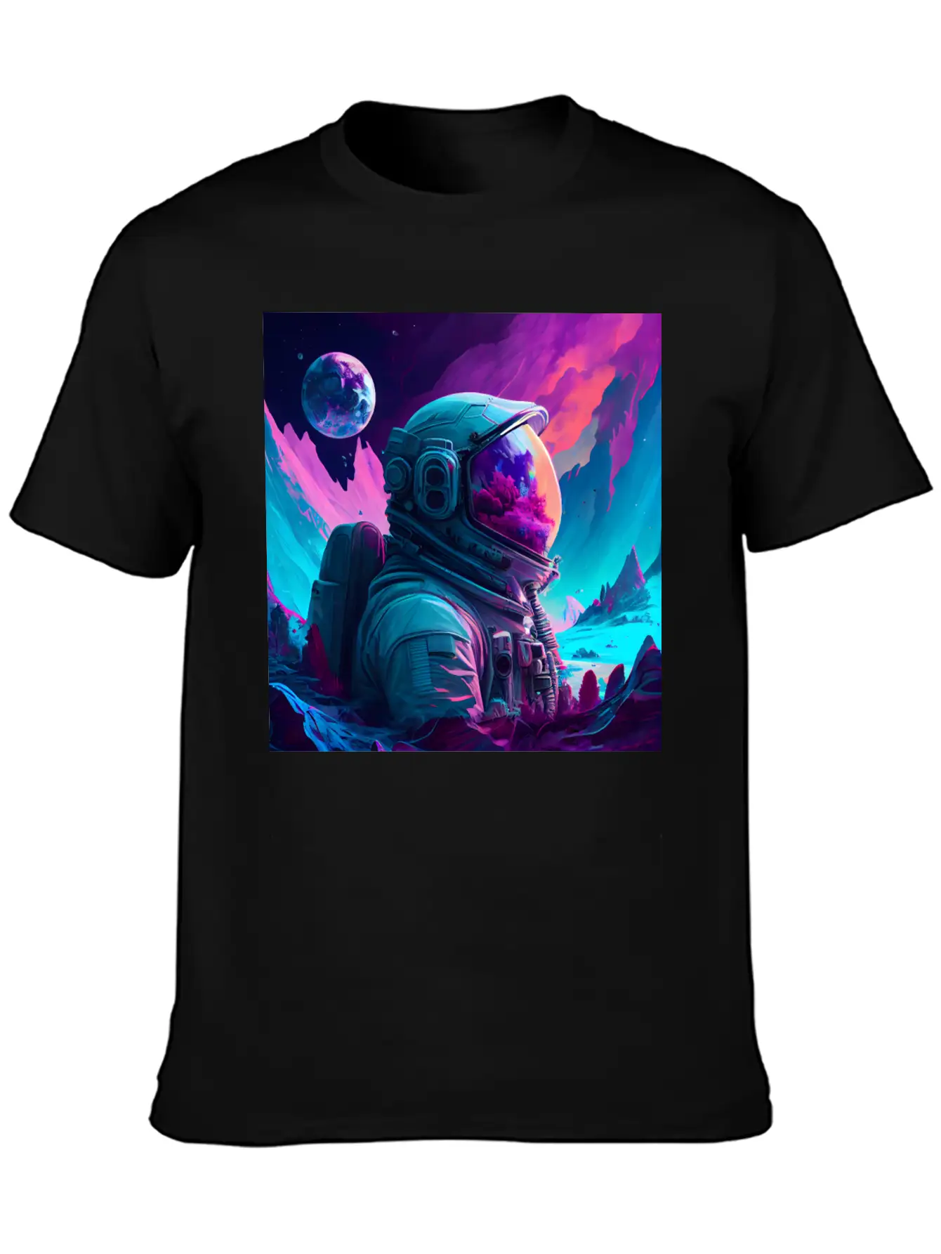 A Futuristic Astronaut In Full Spacesuit Gear Relaxed Everyday Tee – Lightweight And Durable Cotton