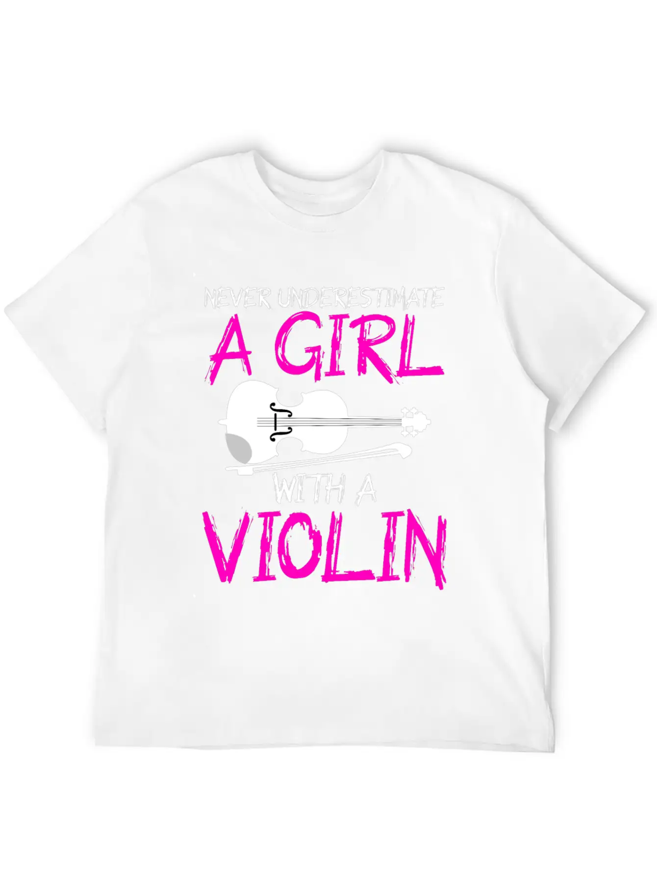 A Girl With A Violin Lightweight Cotton T-Shirt – Daily Comfort Graphic Shirt