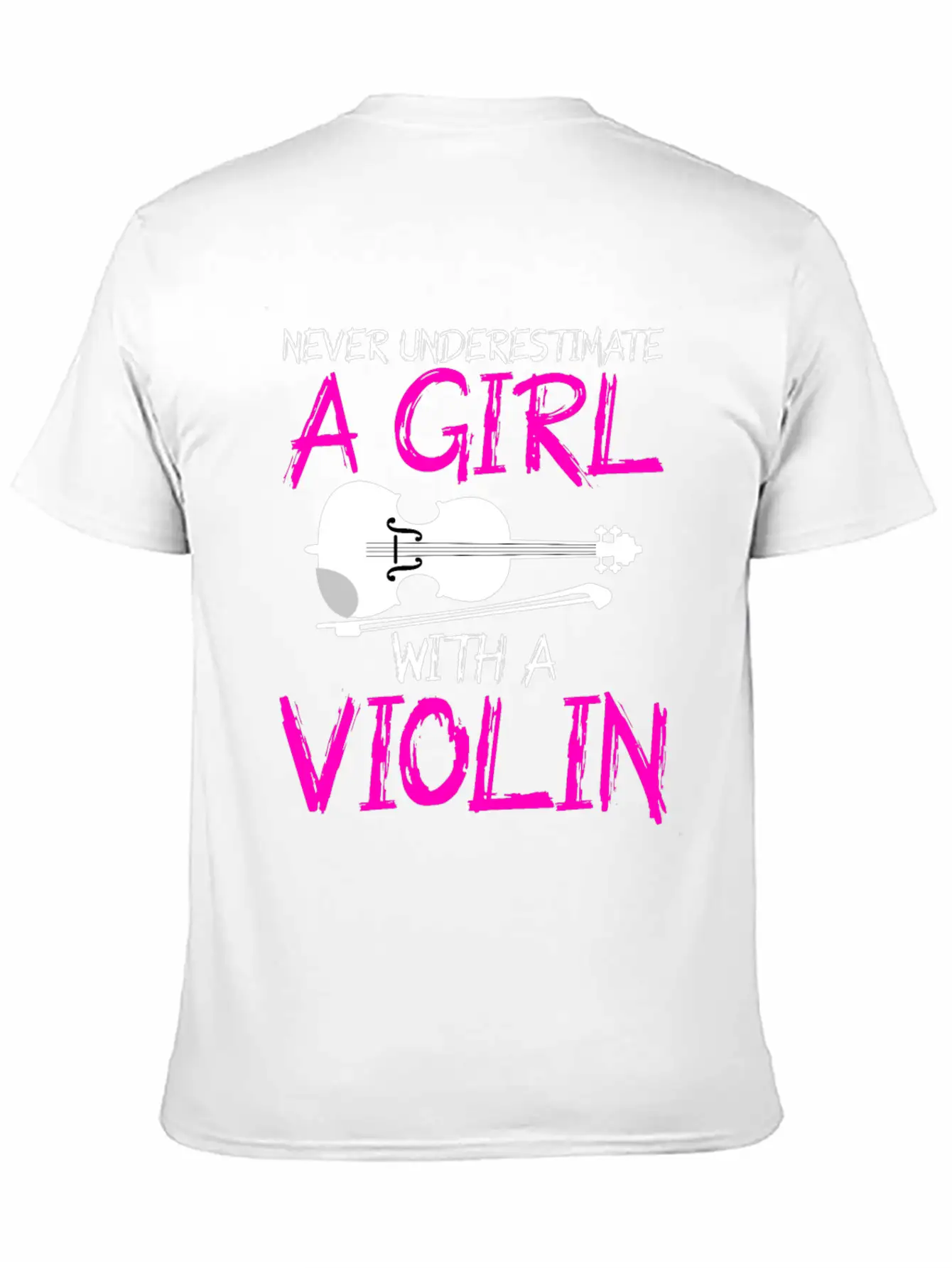A Girl With A Violin Lightweight Cotton T-Shirt – Daily Comfort Graphic Shirt