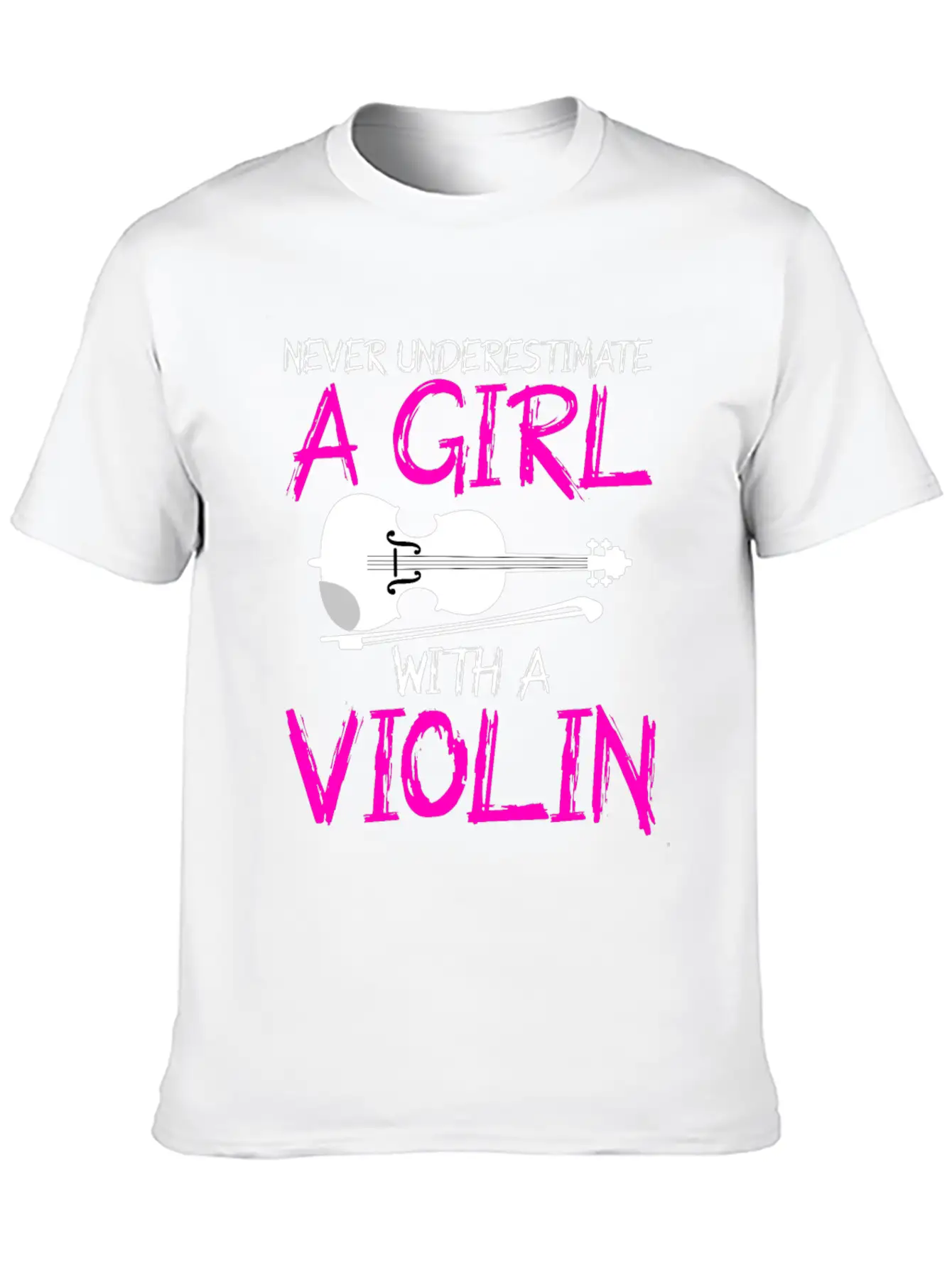 A Girl With A Violin Lightweight Cotton T-Shirt – Daily Comfort Graphic Shirt