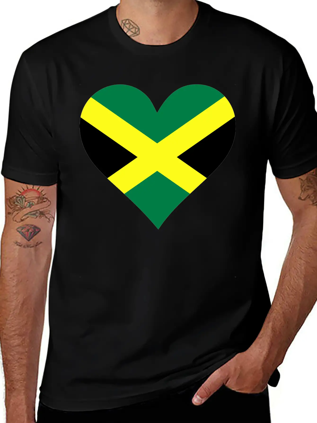 A Heart For Jamaica Lightweight Cotton T-Shirt – Daily Comfort Graphic Shirt