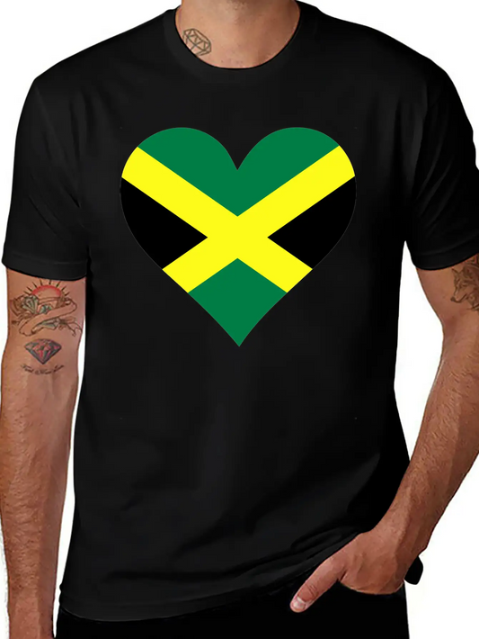 A Heart For Jamaica Lightweight Cotton T-Shirt – Daily Comfort Graphic Shirt