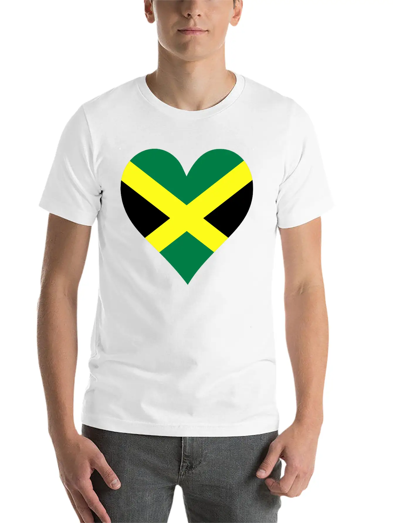 A Heart For Jamaica Lightweight Cotton T-Shirt – Daily Comfort Graphic Shirt