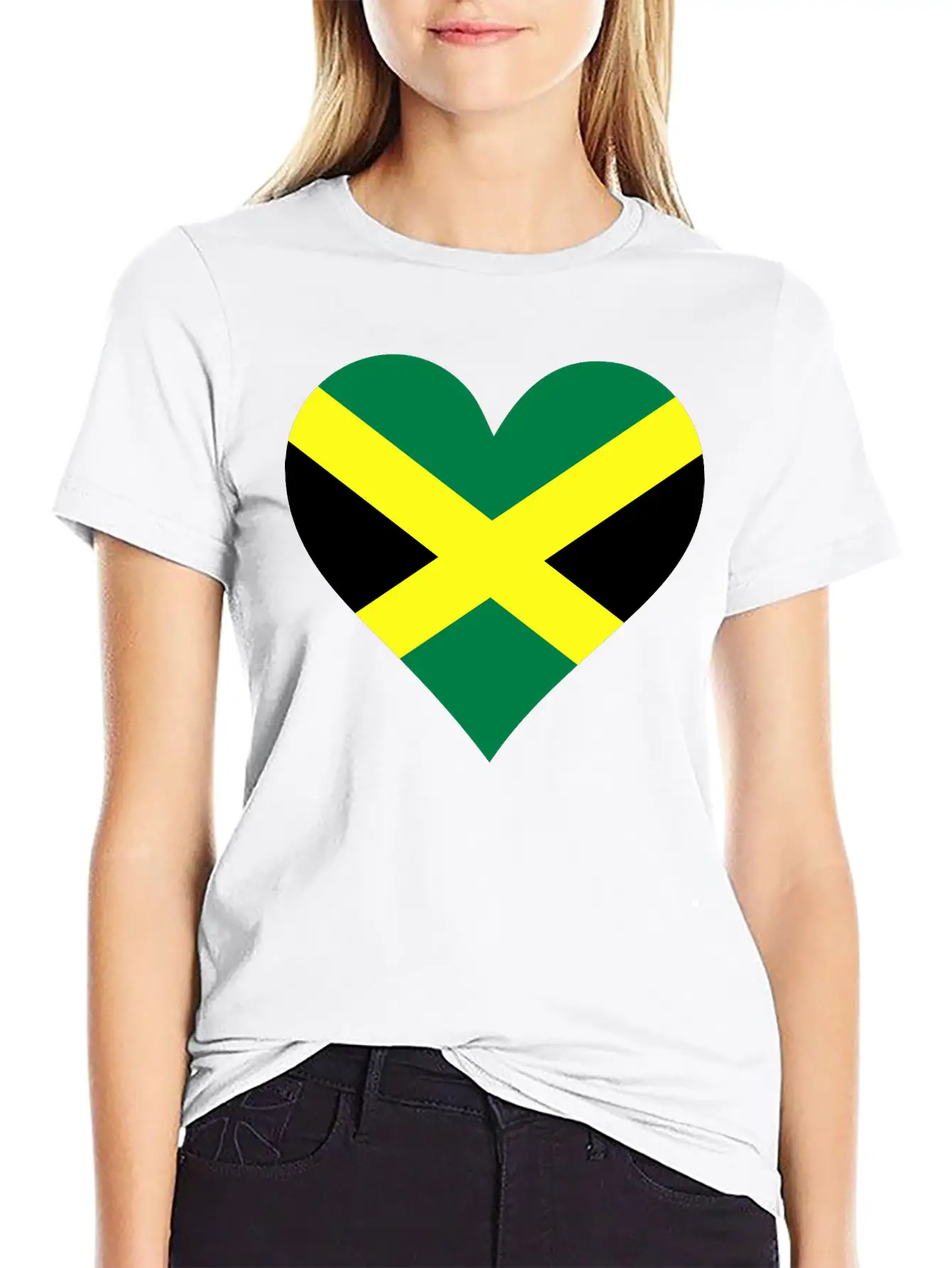 A Heart For Jamaica Lightweight Cotton T-Shirt – Daily Comfort Graphic Shirt