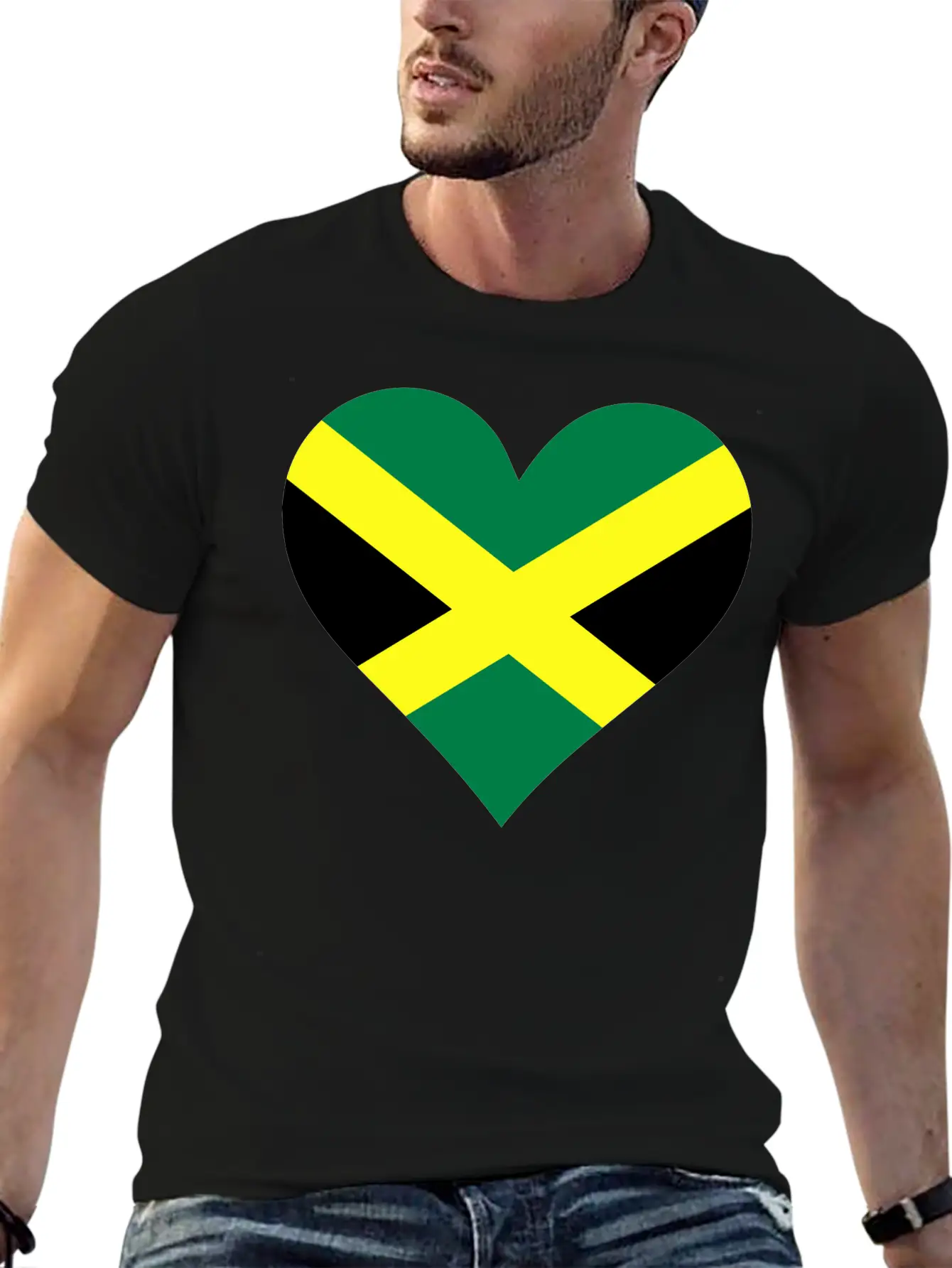 A Heart For Jamaica Lightweight Cotton T-Shirt – Daily Comfort Graphic Shirt