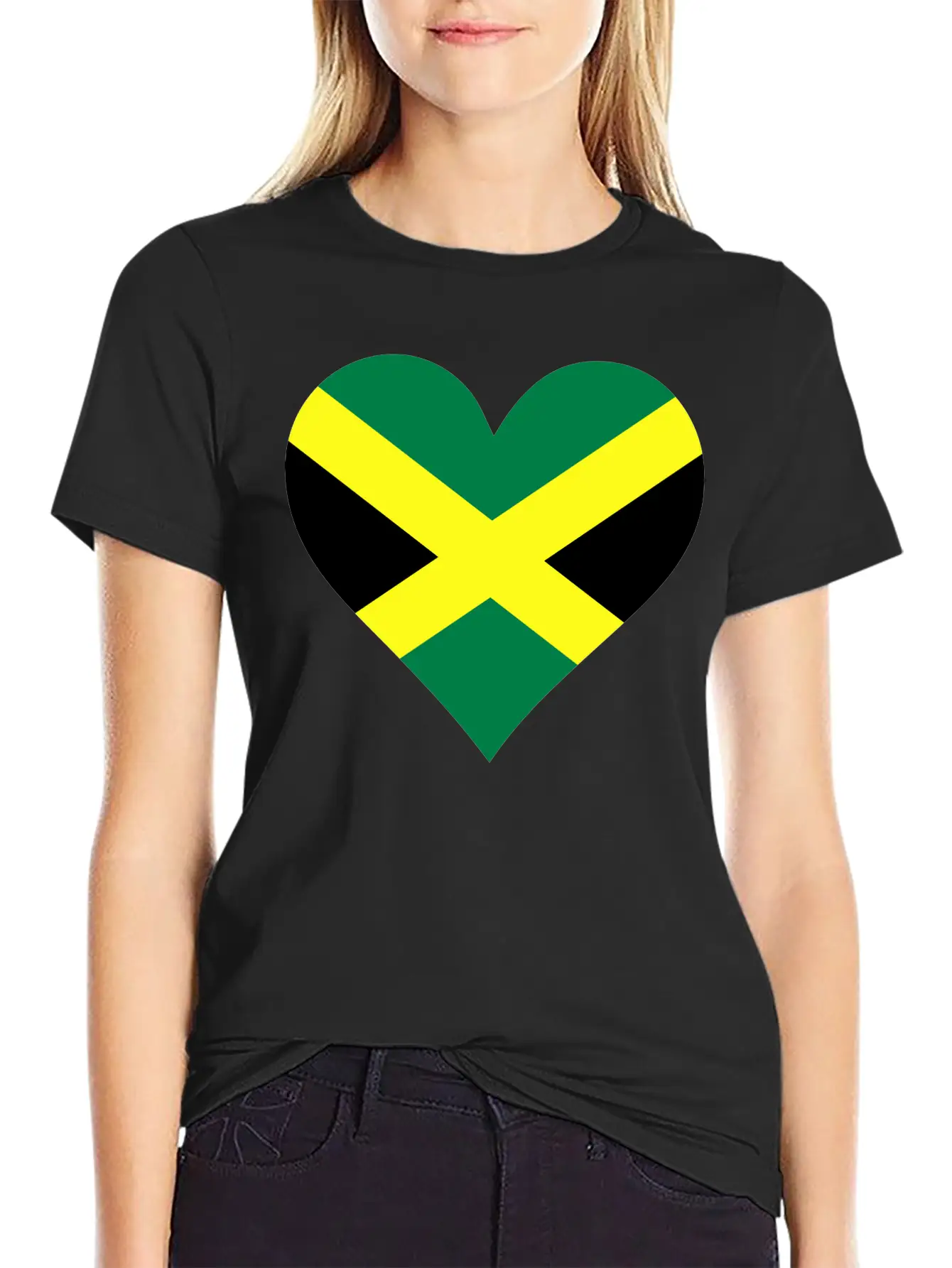 A Heart For Jamaica Lightweight Cotton T-Shirt – Daily Comfort Graphic Shirt